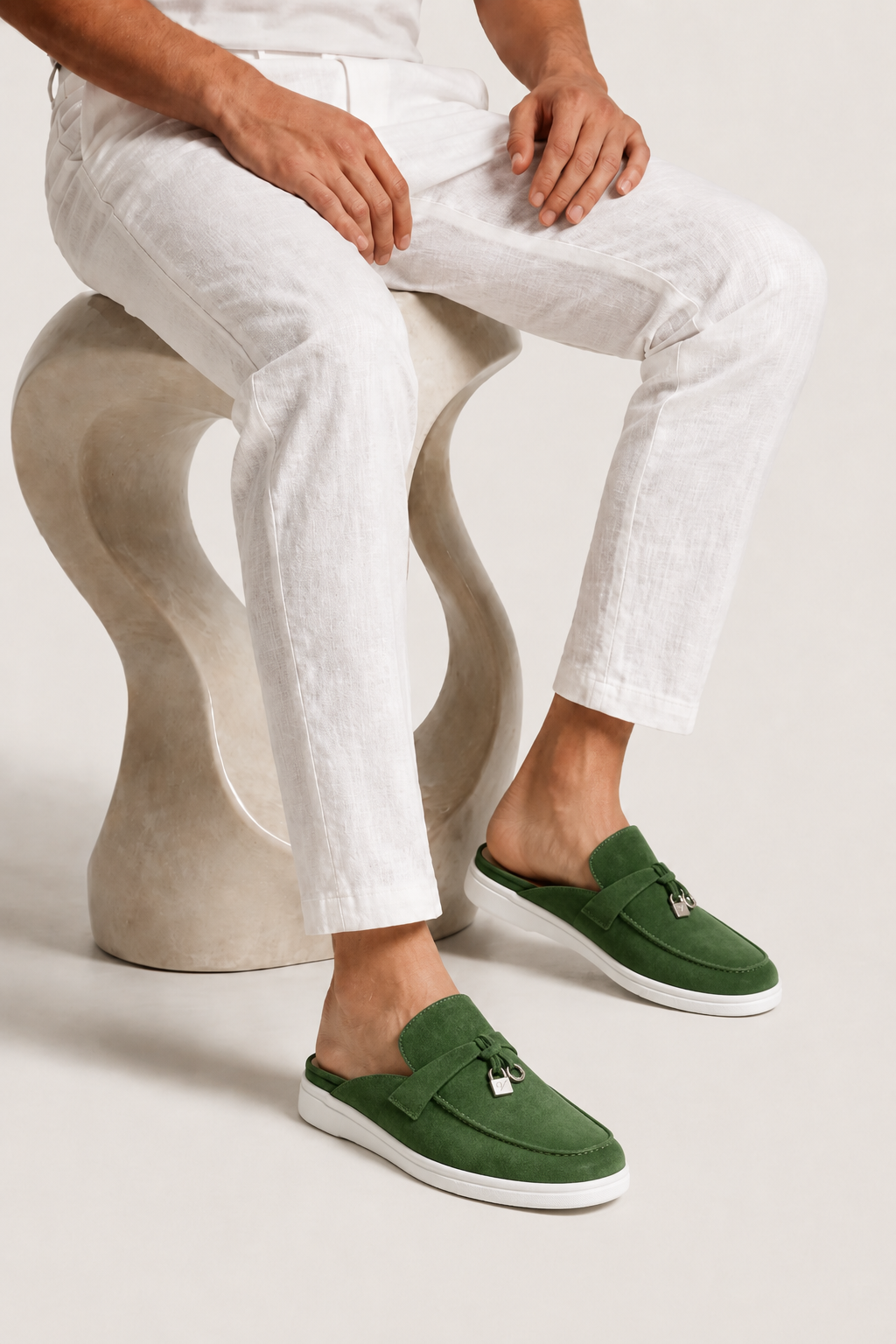 Ancestral Buckle Mule Green