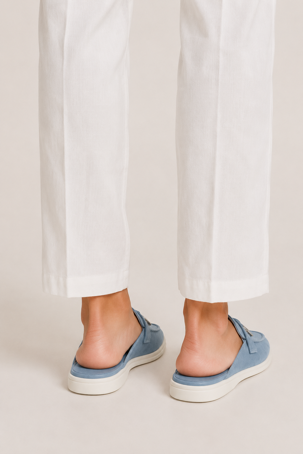 Ancestral Buckle Mule Blue