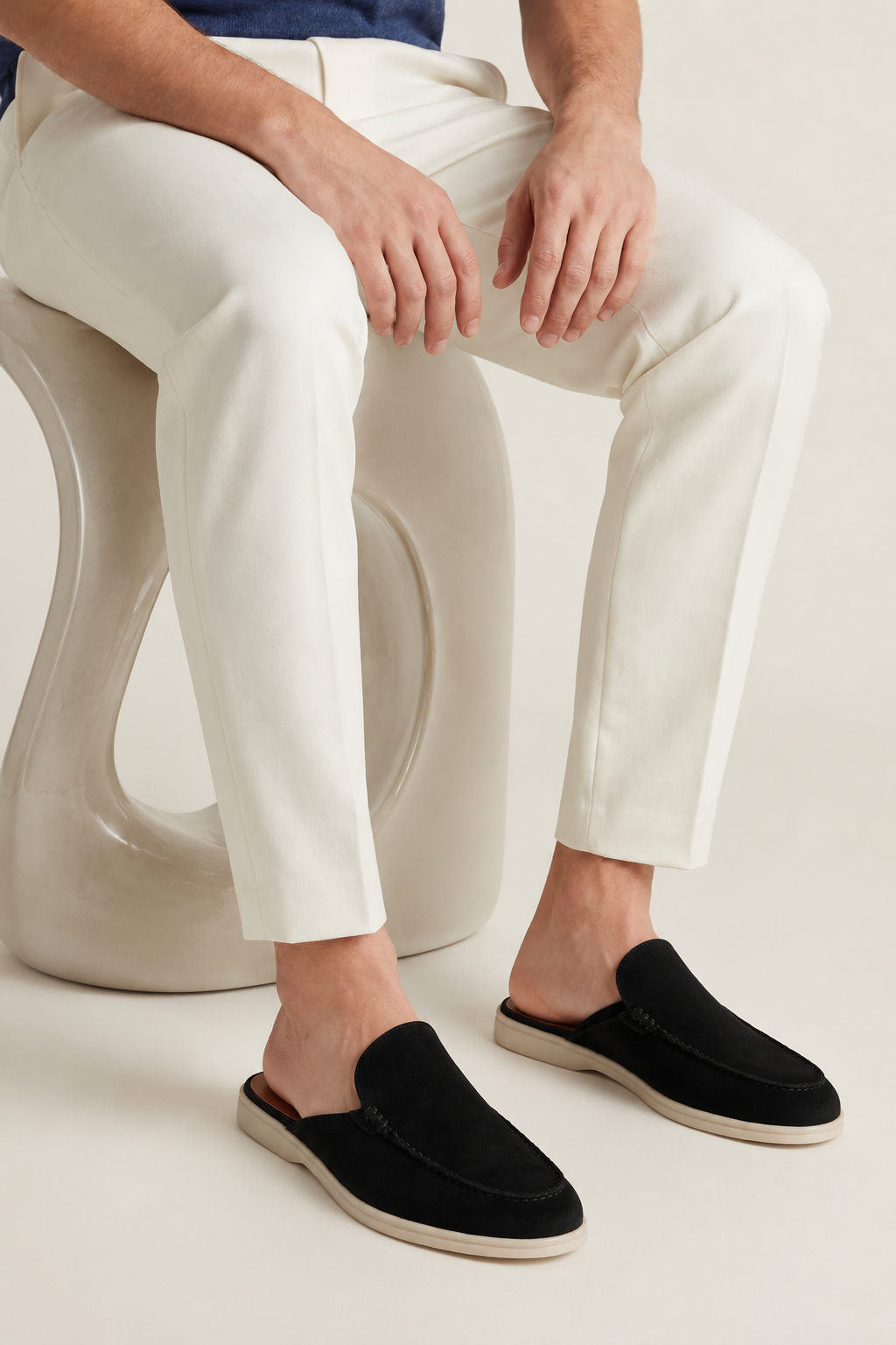 Ancestral Suede Mule Black