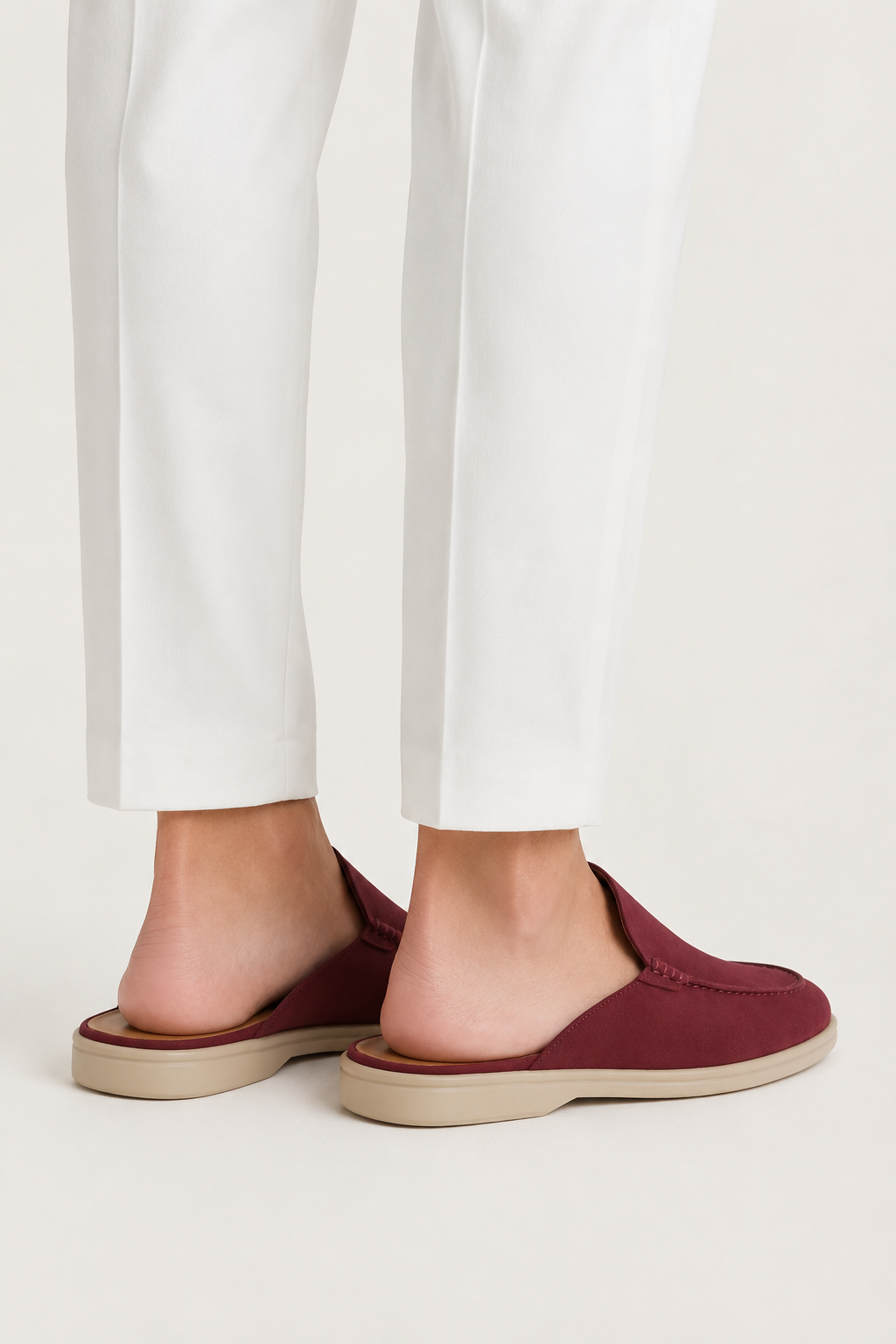 Ancestral Suede Mule Burgundy