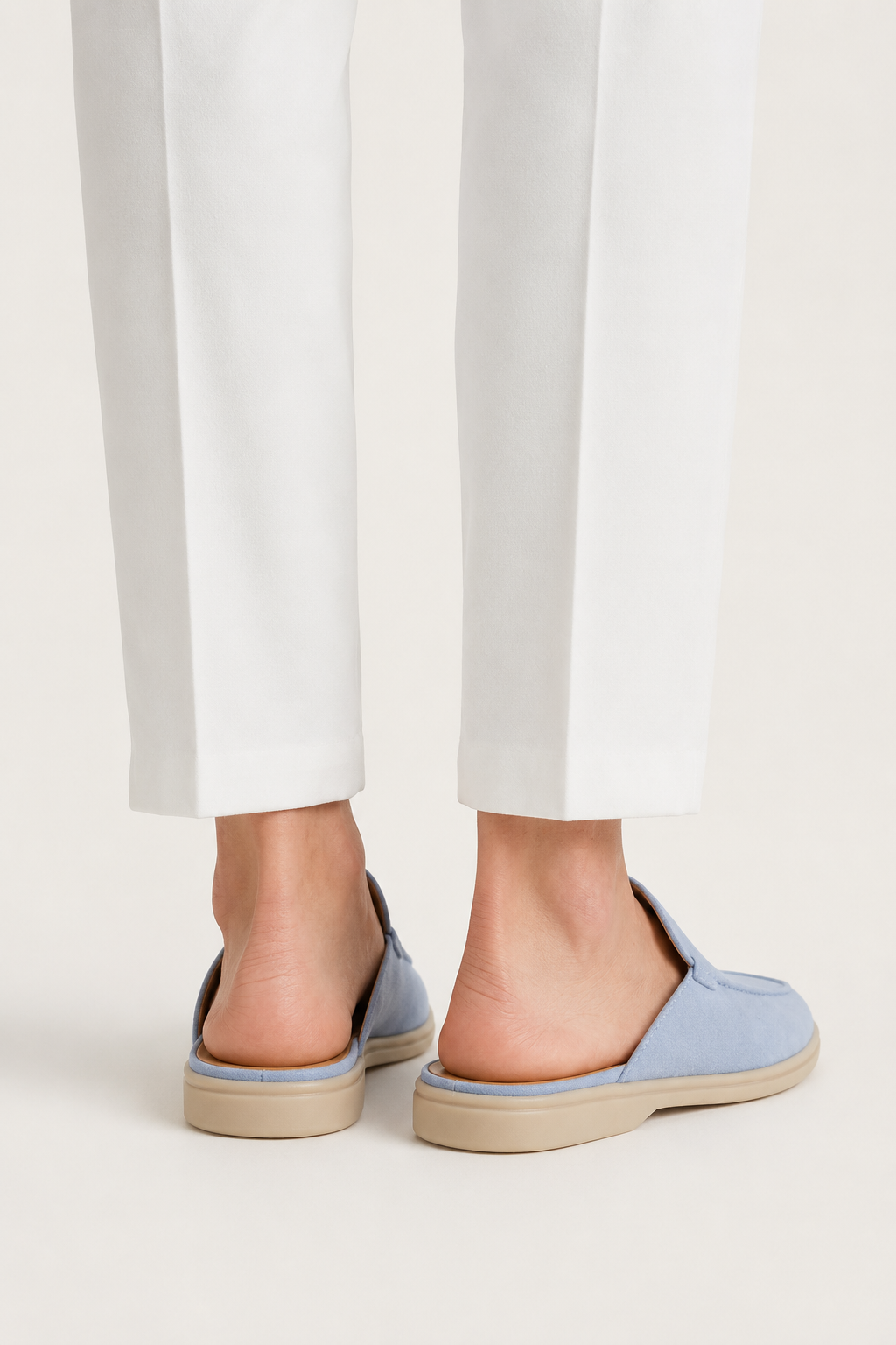 Ancestral Suede Mule Light Blue