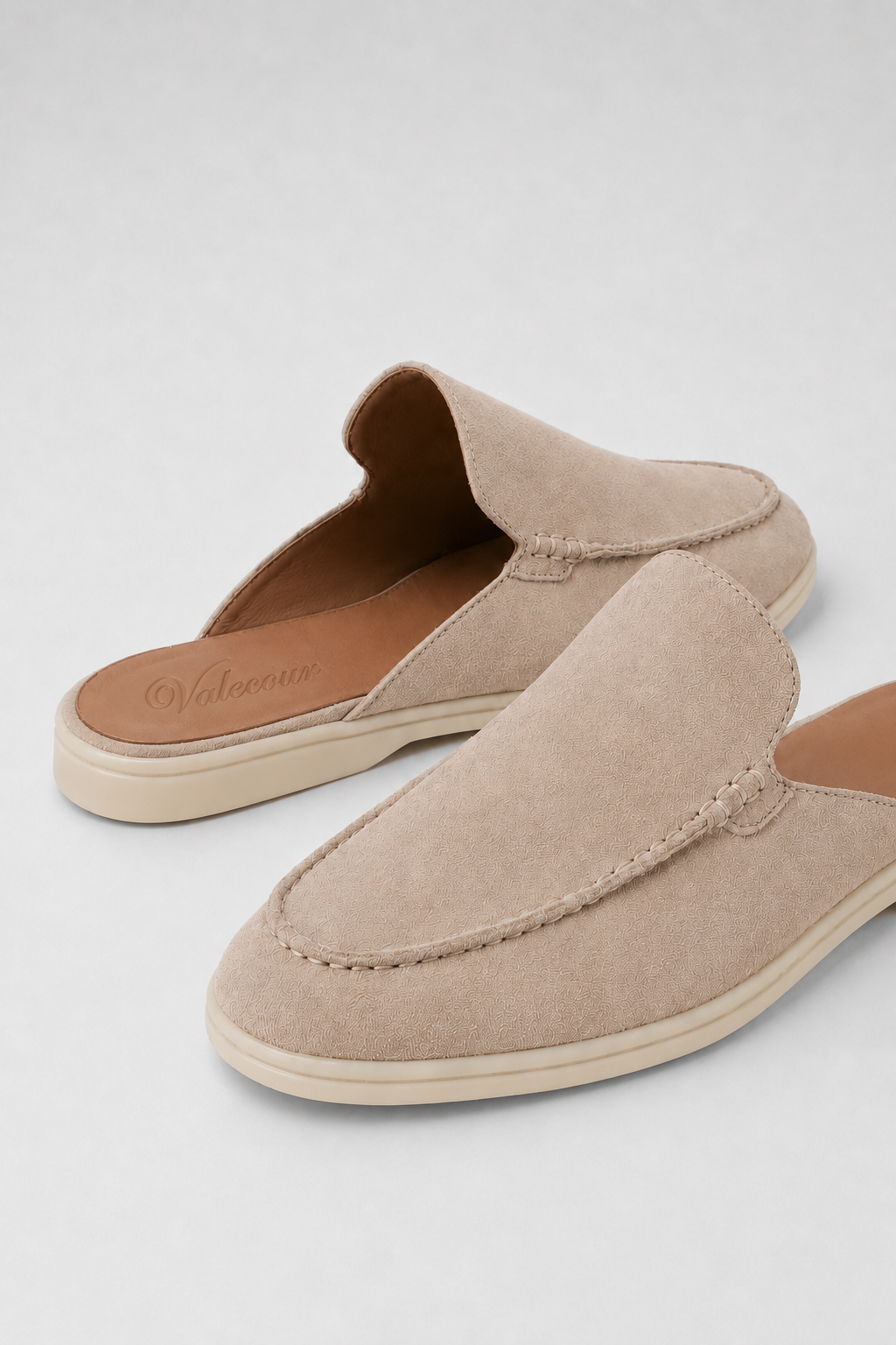 Ancestral Suede Mule Light Gray