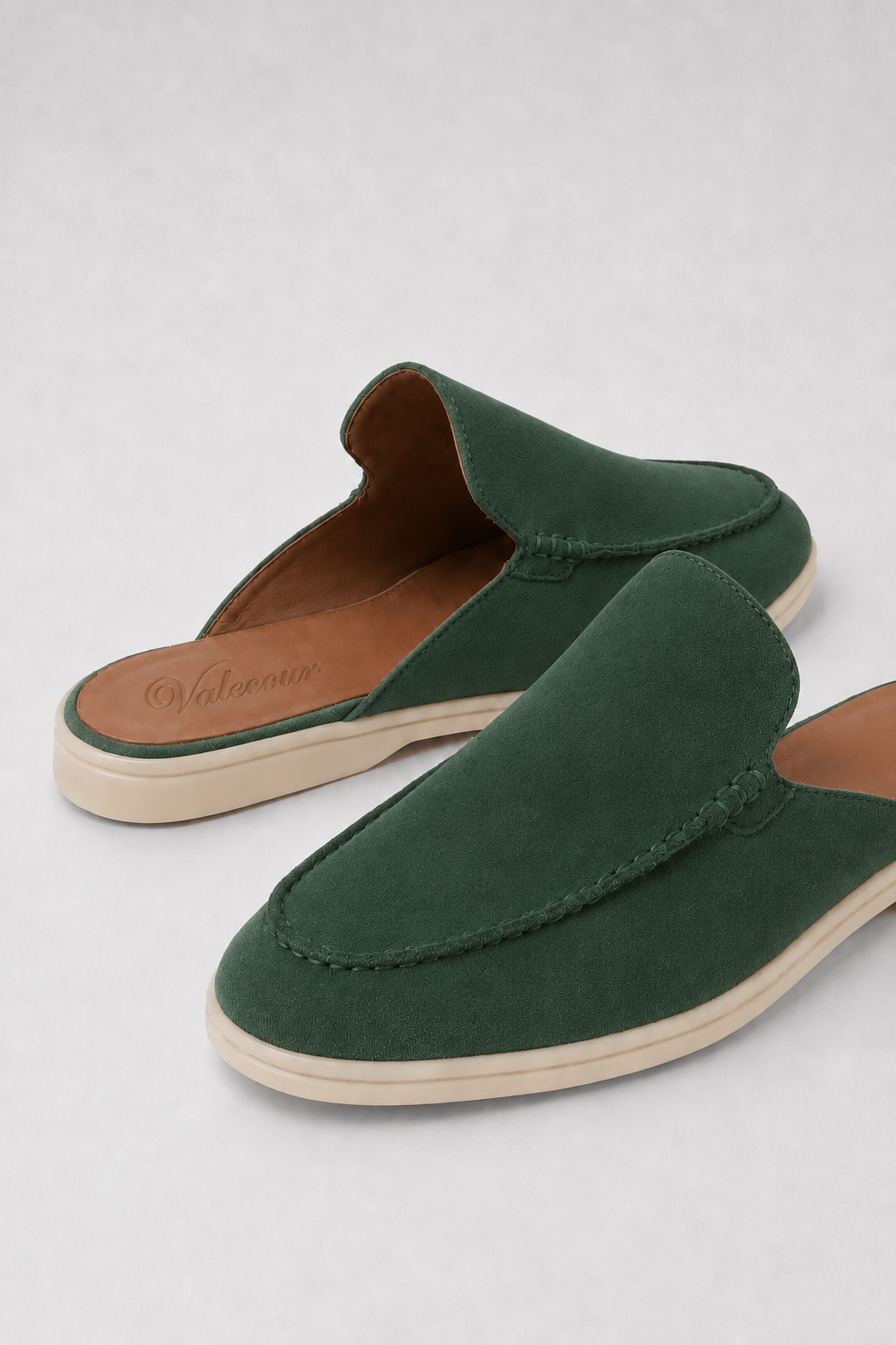 Ancestral Suede Mule Forest Green