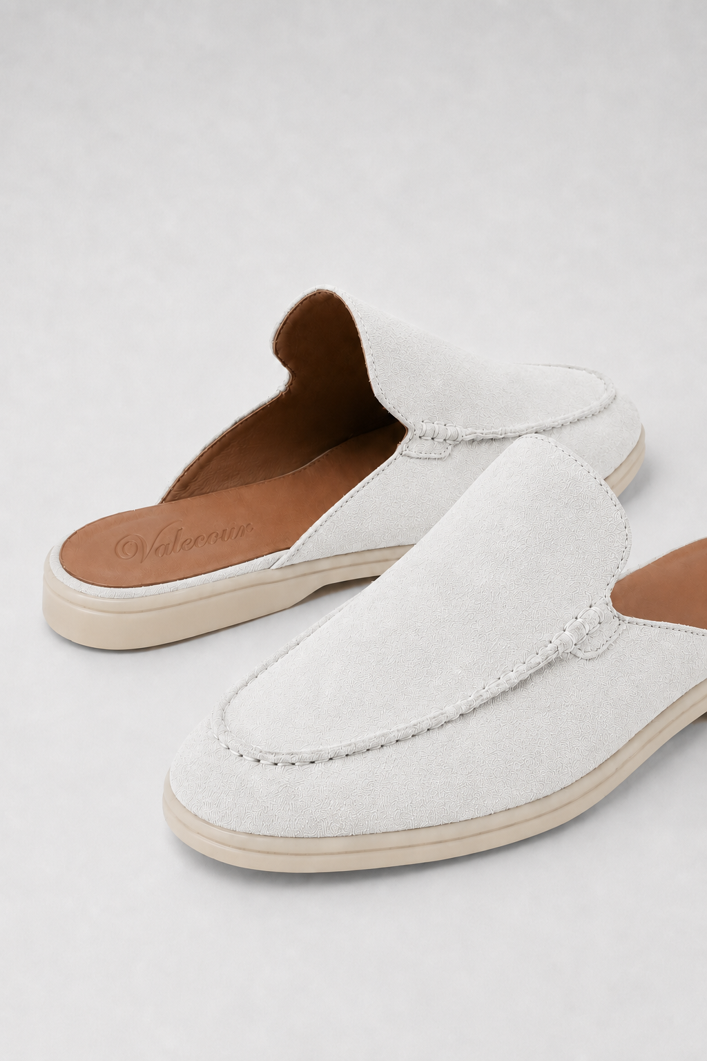 Ancestral Suede Mule White