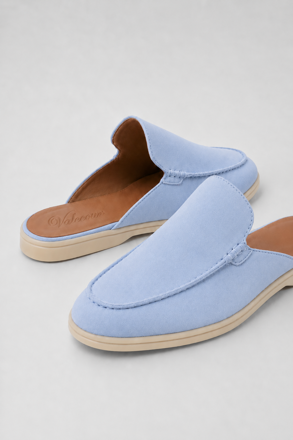 Ancestral Suede Mule Light Blue