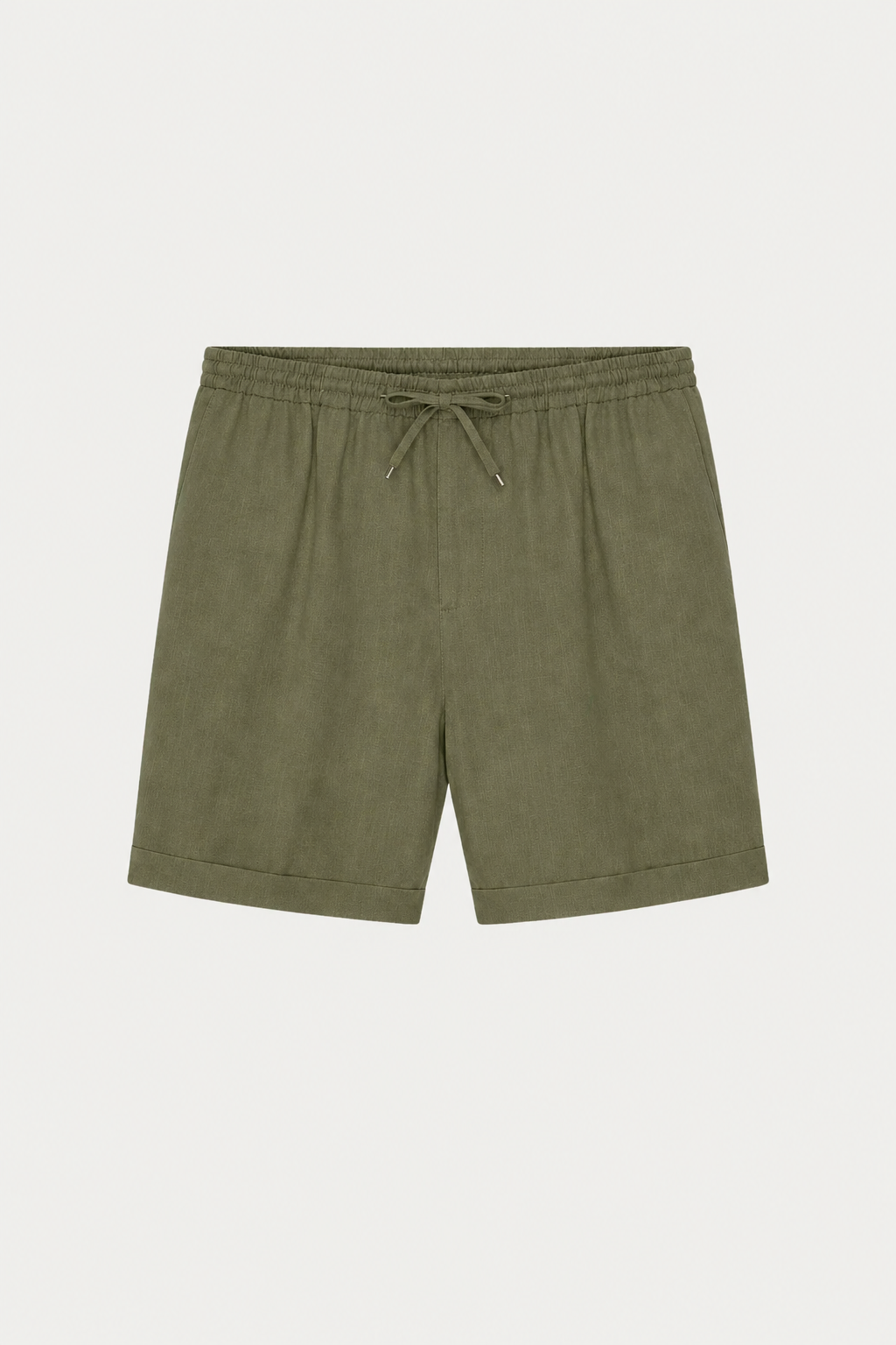 Olive Linen Bayside Shorts