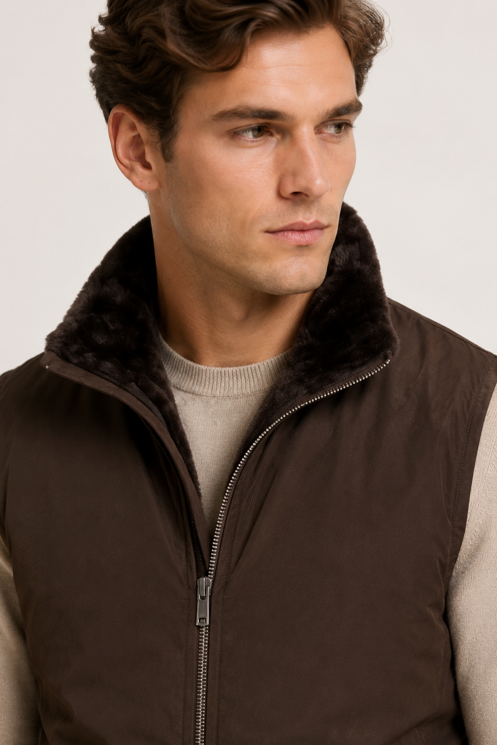Alpina Fur Bodywarmer Chocolate