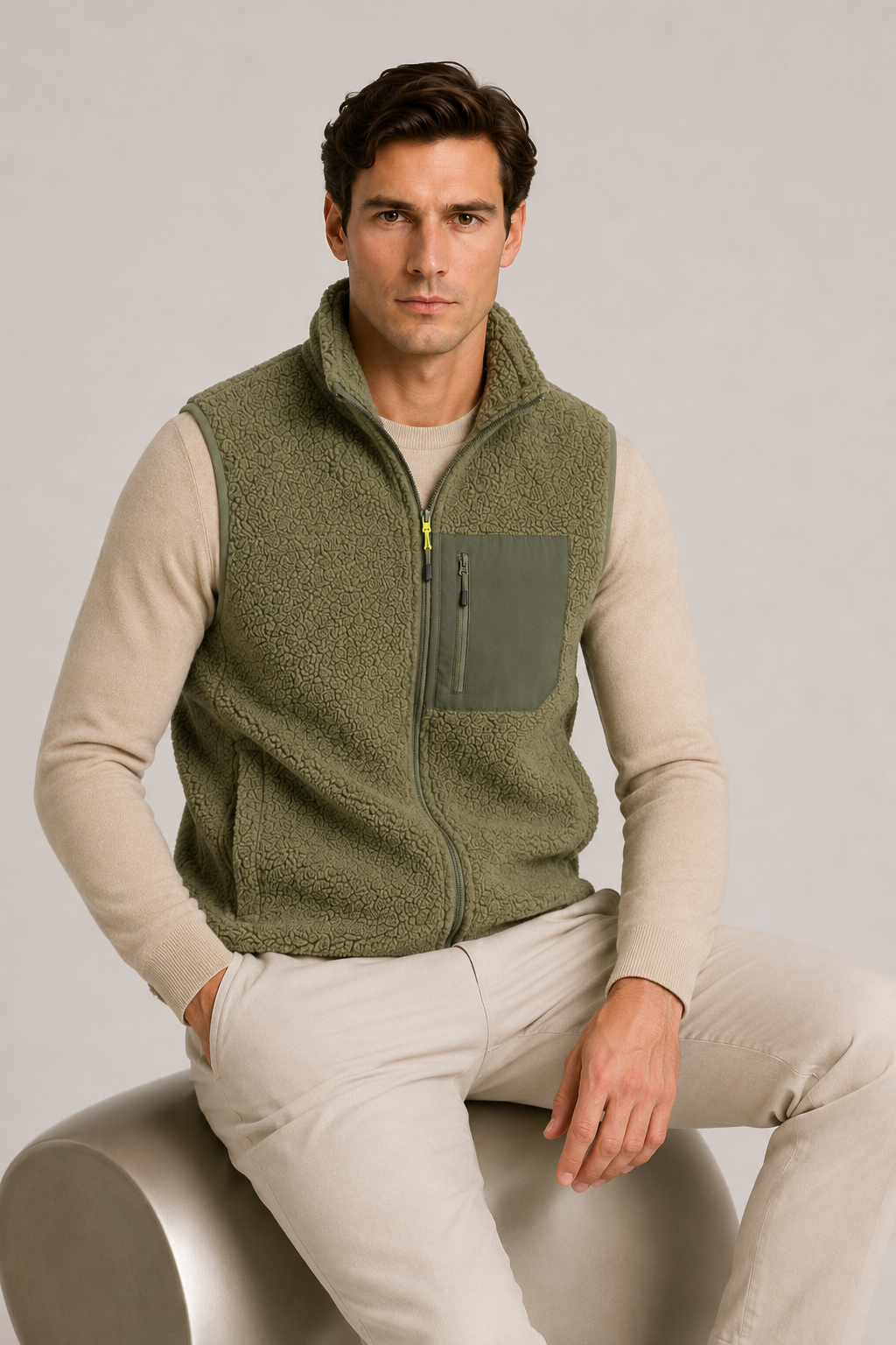 Montreux Fleece Gilet Olive