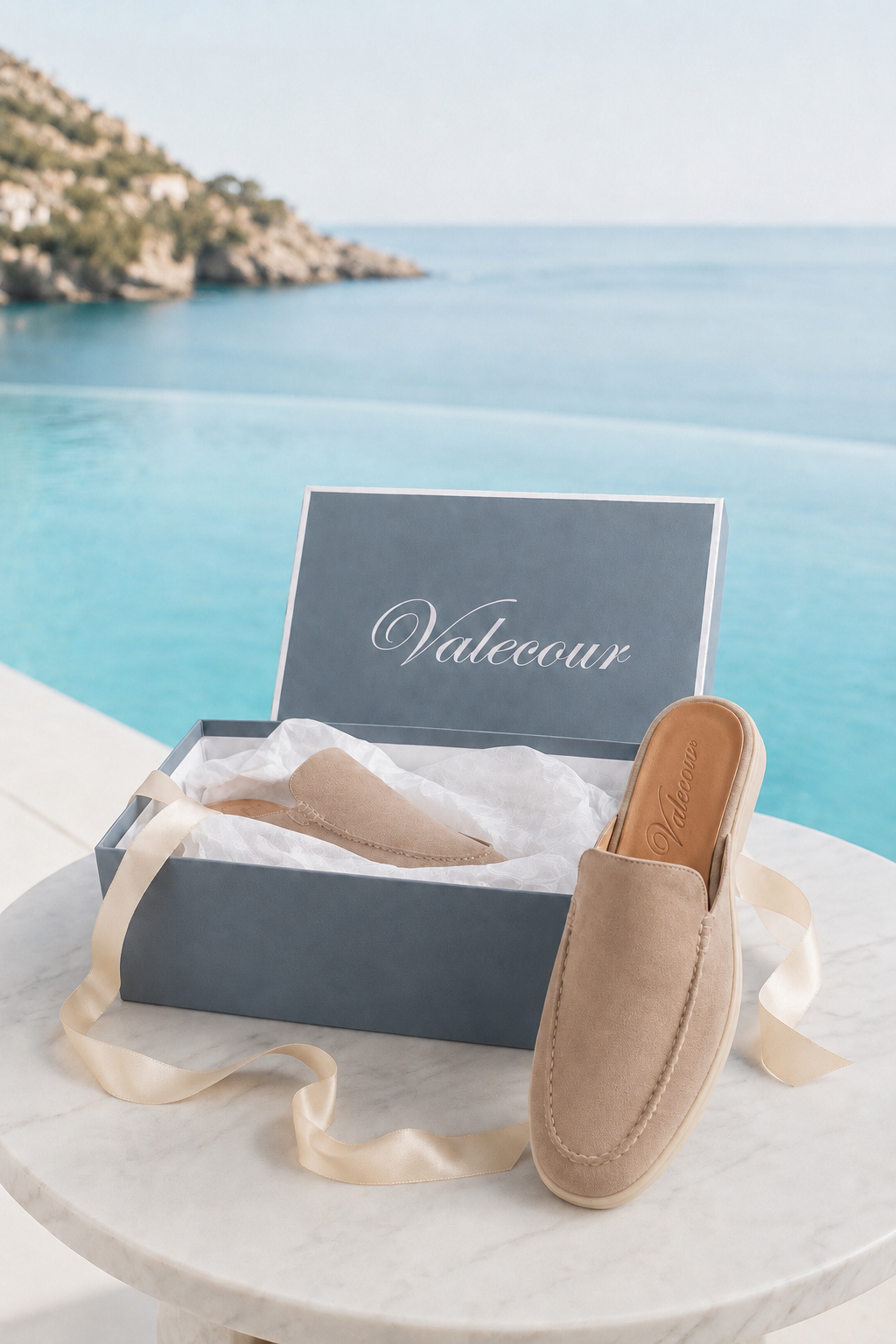 Ancestral Suede Mule Light Gray