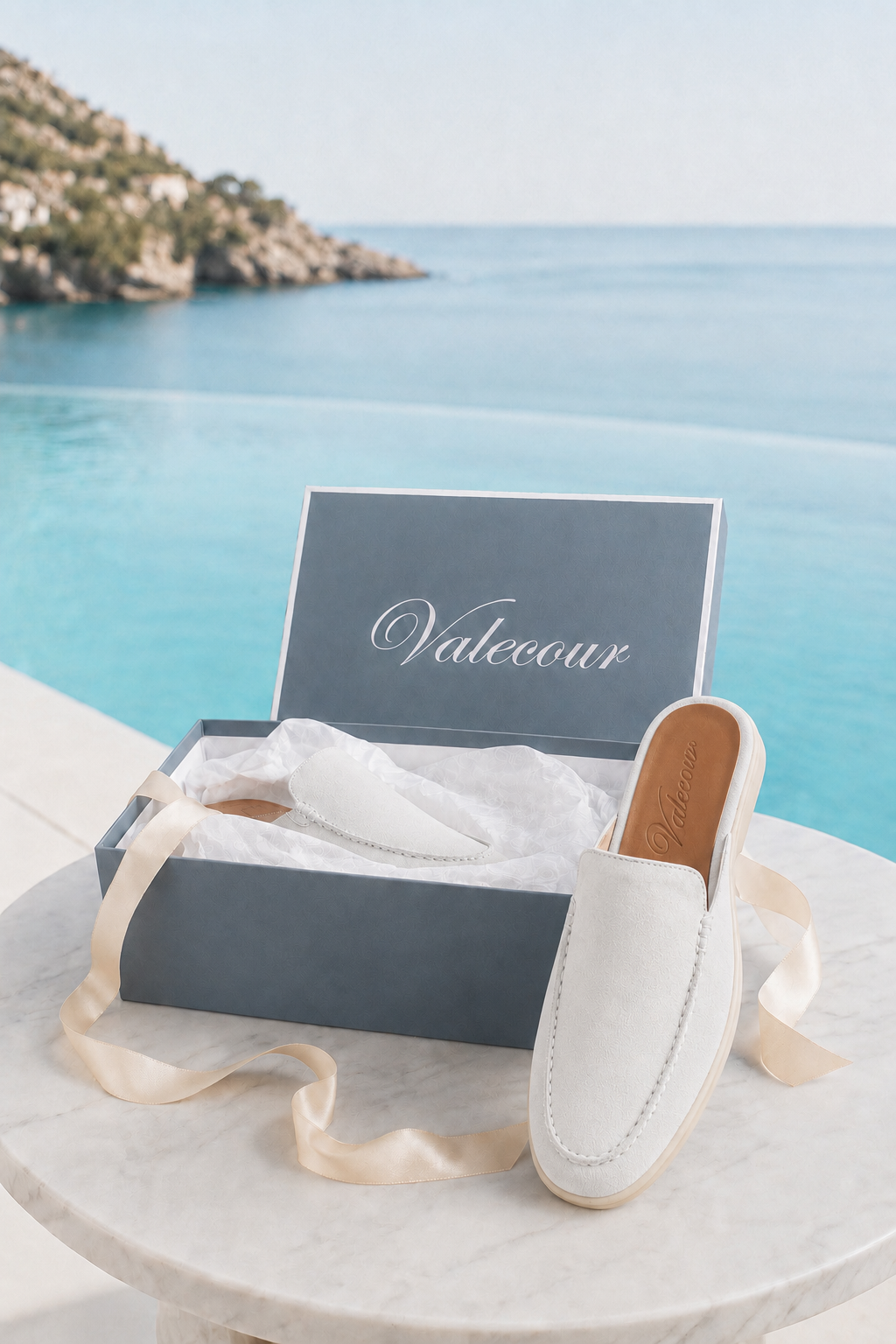 Ancestral Suede Mule White