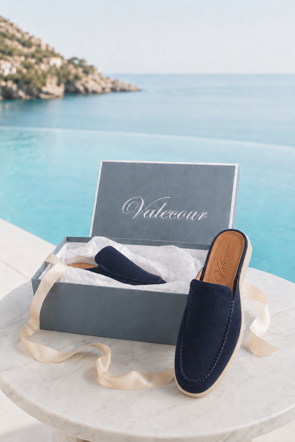 Ancestral Suede Mule Navy Blue