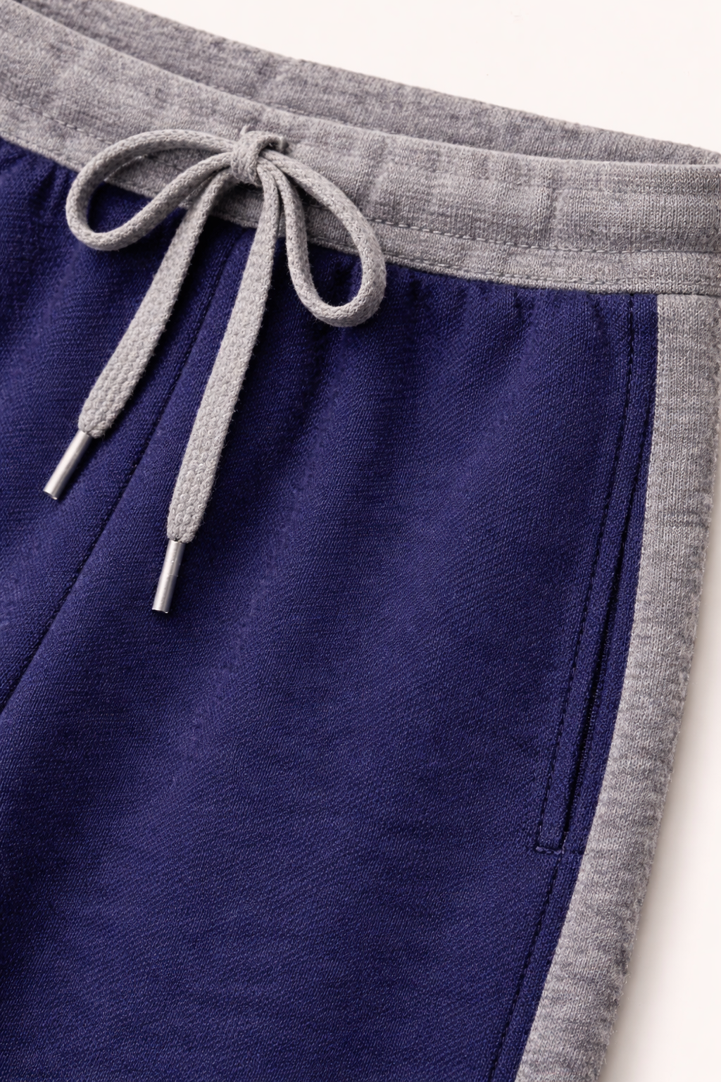 Two-Tone Knit Set Blue