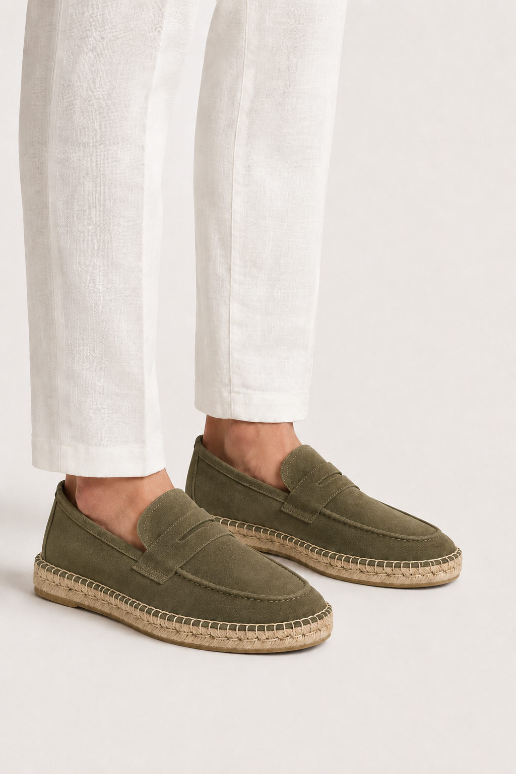 Como Suede Espadrille Olive