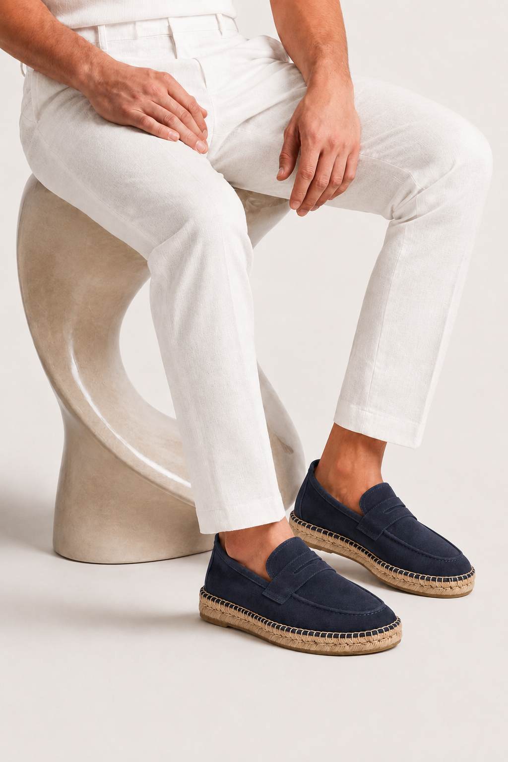 Como Suede Espadrille Navy