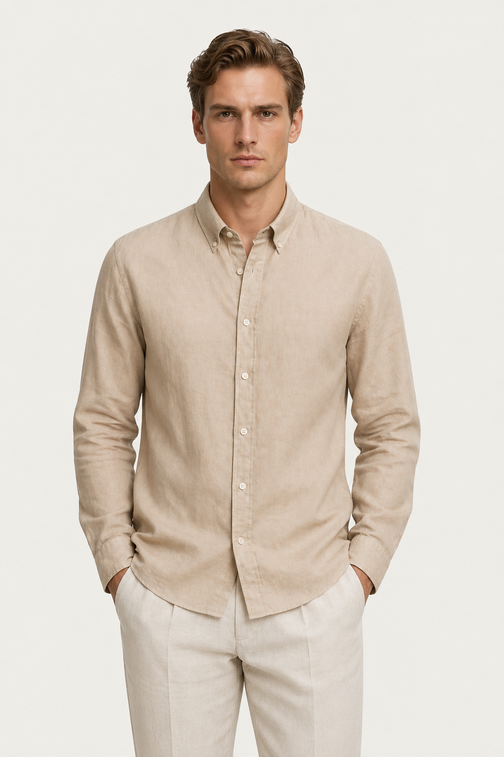 Haute Linen Shirt Light Brown