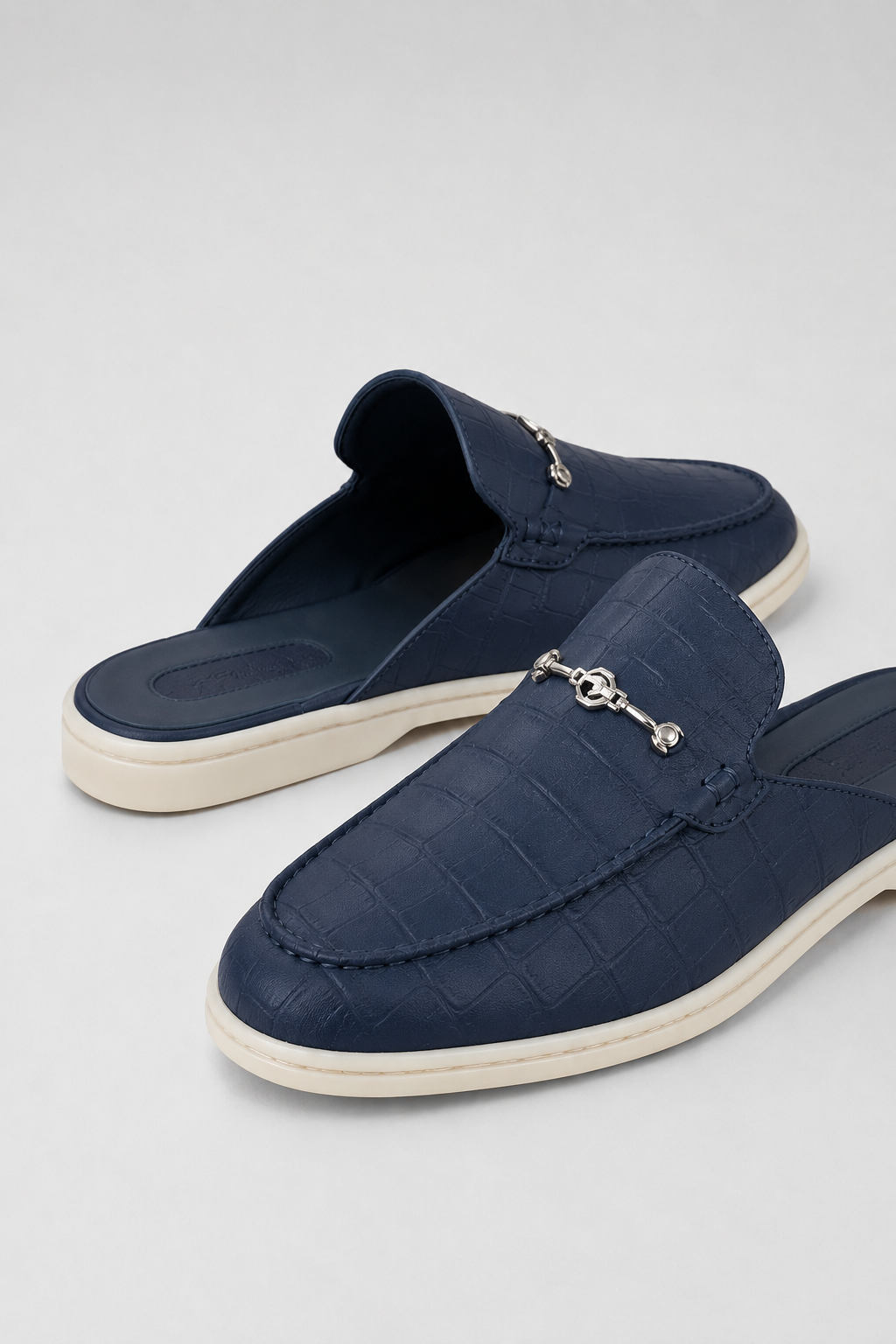Croco Mule Navy