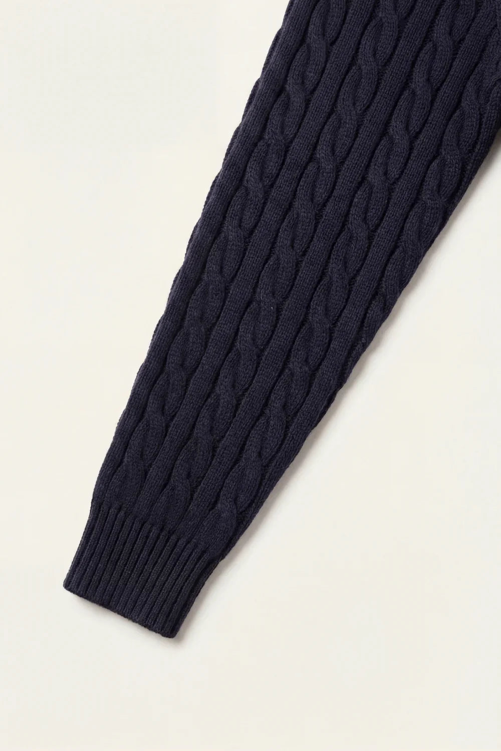 Classic Cable Quarter Zip Navy