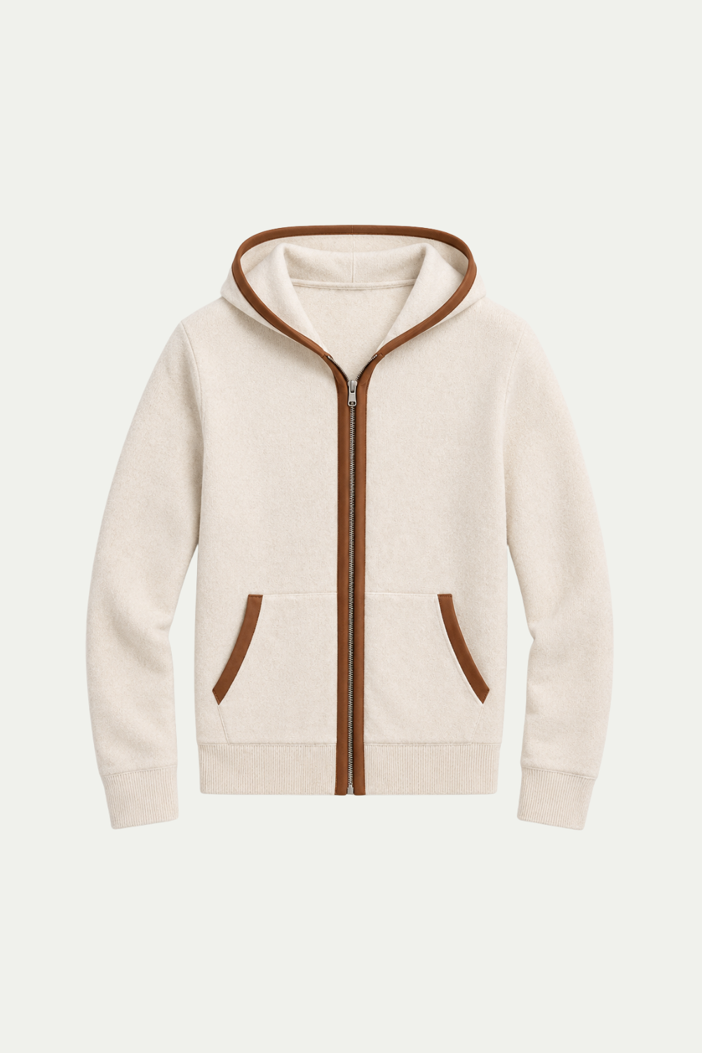 Hooded Cardigan Beige