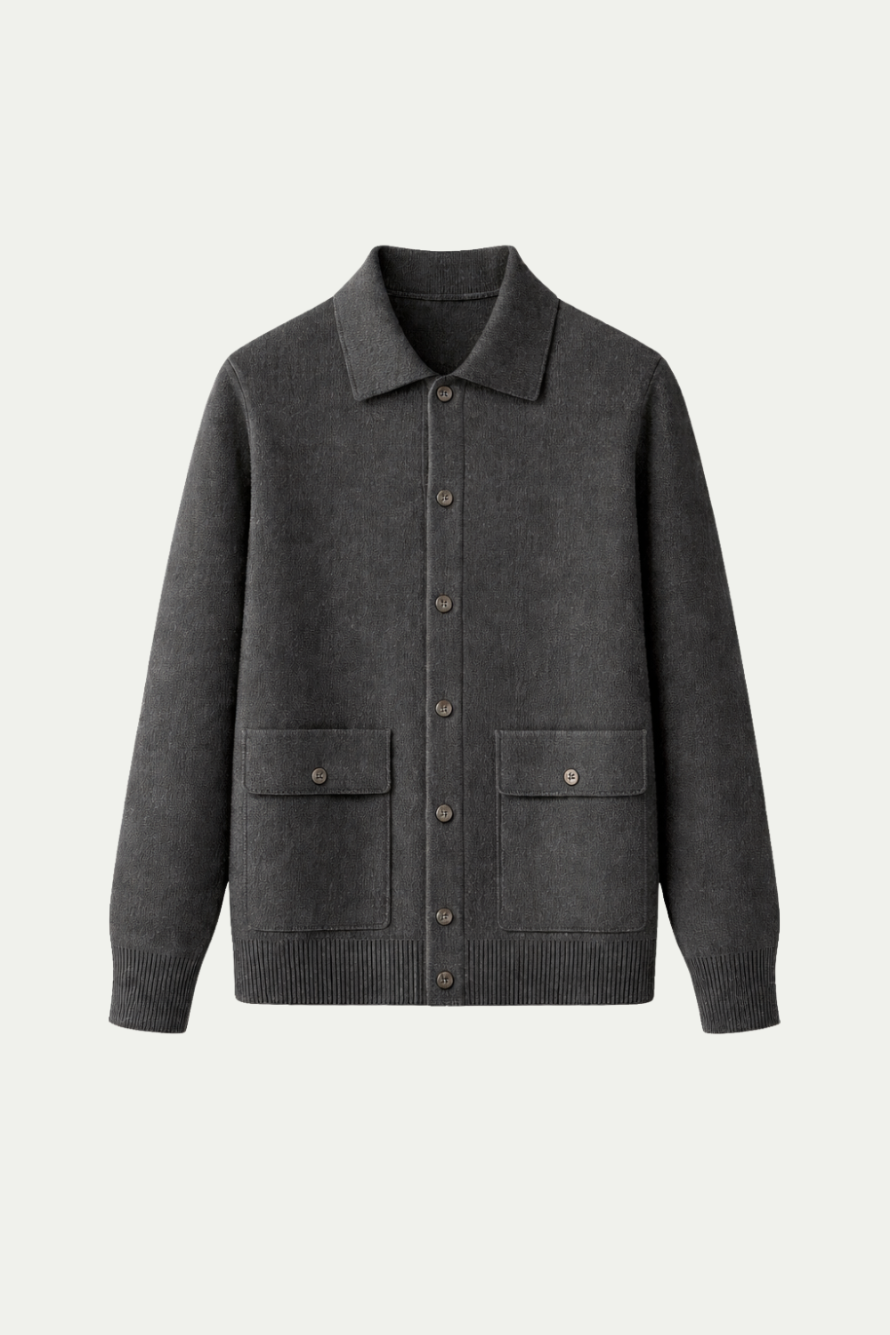 Valmont Button Knit Dark Gray
