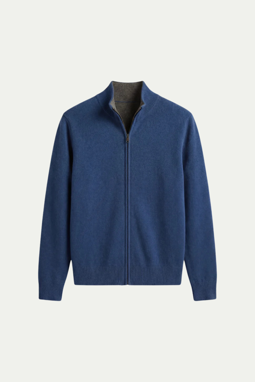 Reversible Zip Knit Navy & Gray