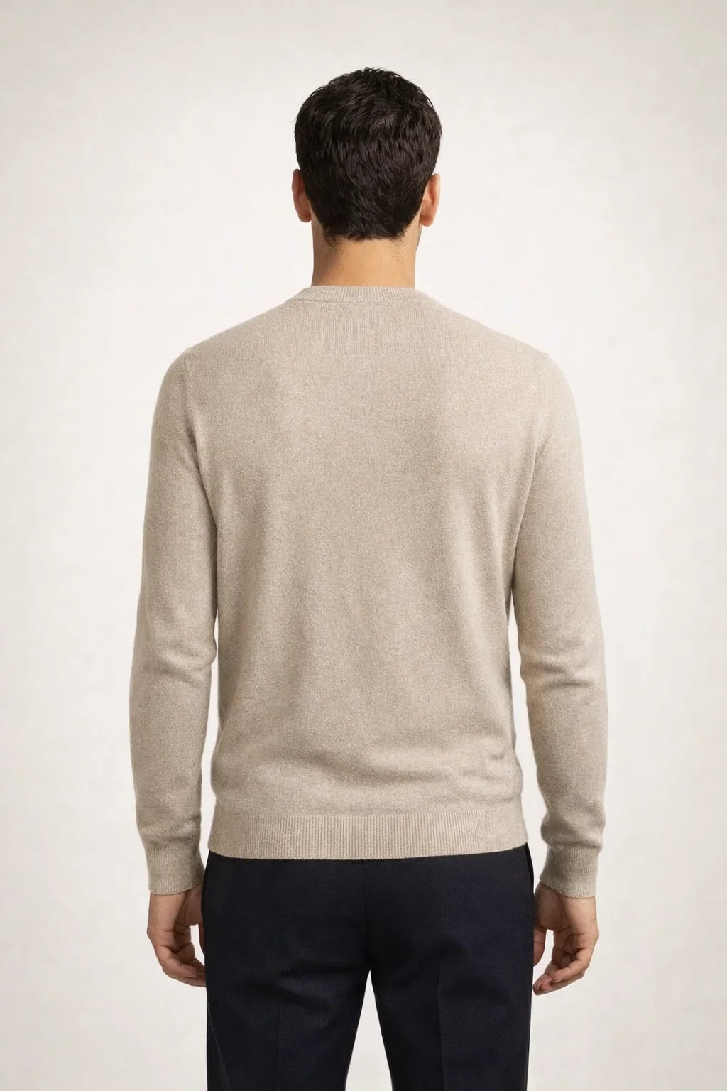 Fine Wool Crewneck Beige