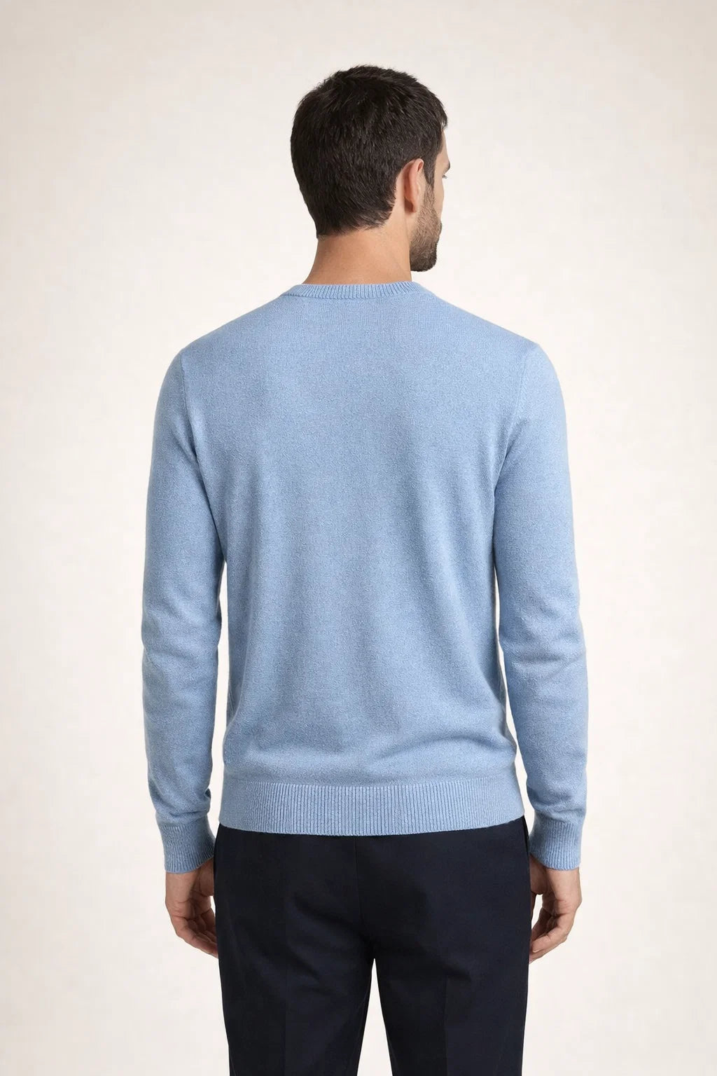 Fine Wool Crewneck Light Blue