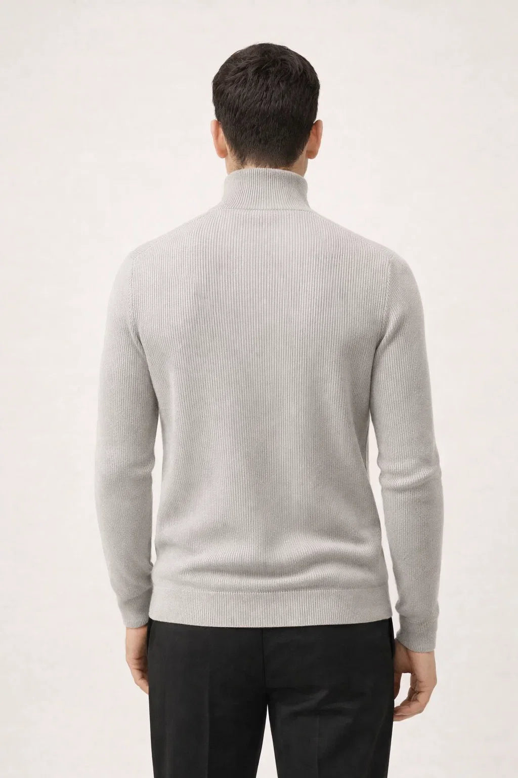 Ribbed Turtleneck Beige