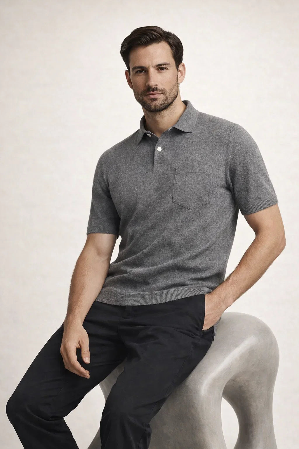 Riviera Terry Polo Grey