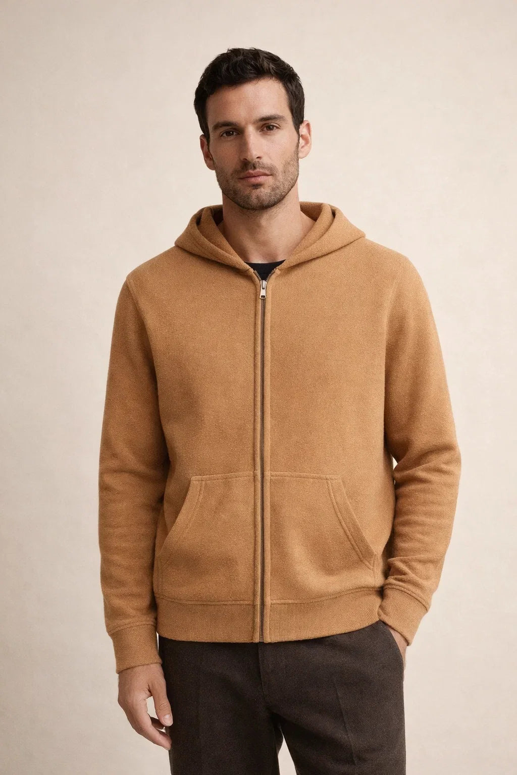 Signature Zip Beige