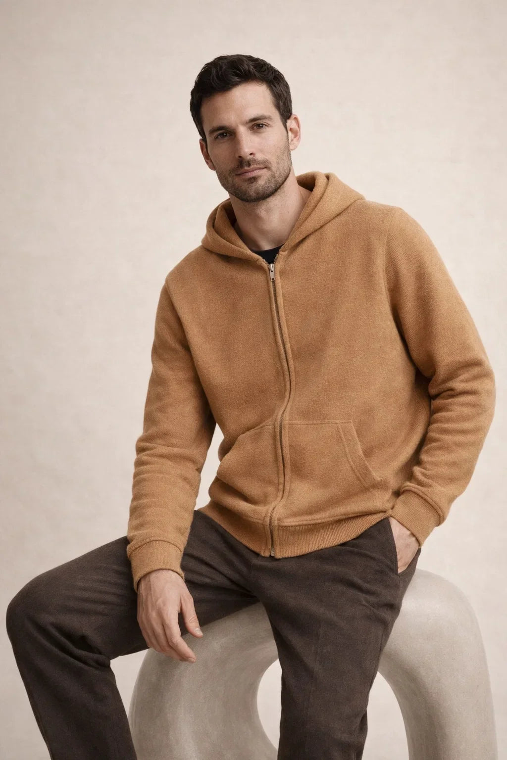 Signature Zip Beige