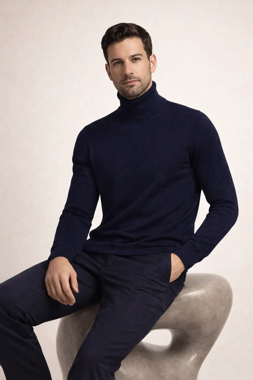 Intemporel Turtleneck Navy