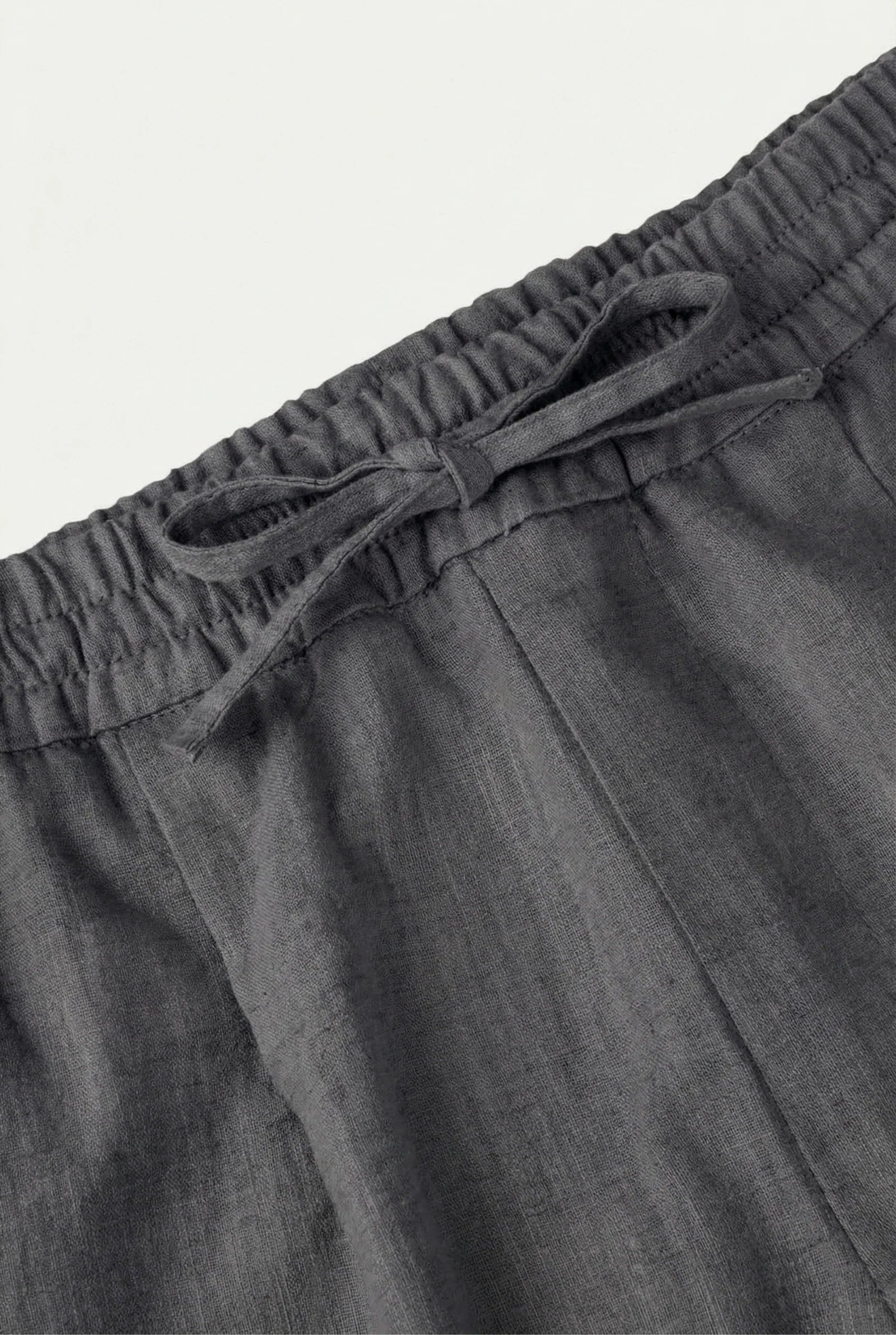 Gray Linen Bayside Shorts