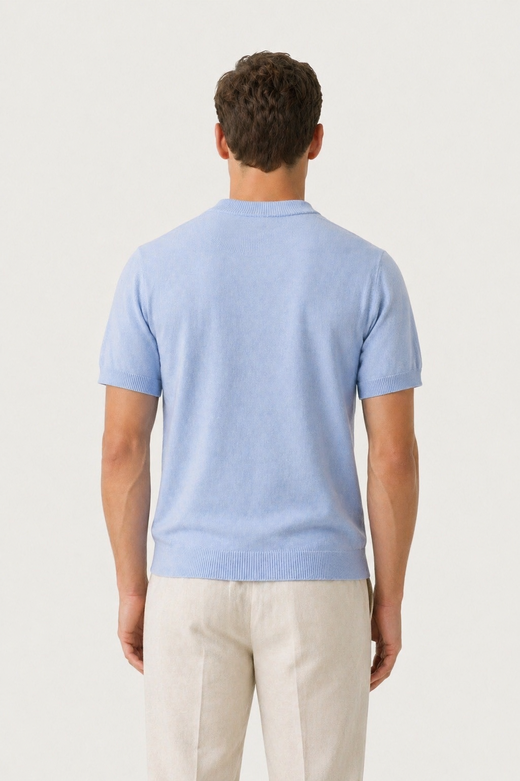 Azure Knit Tee Light Blue
