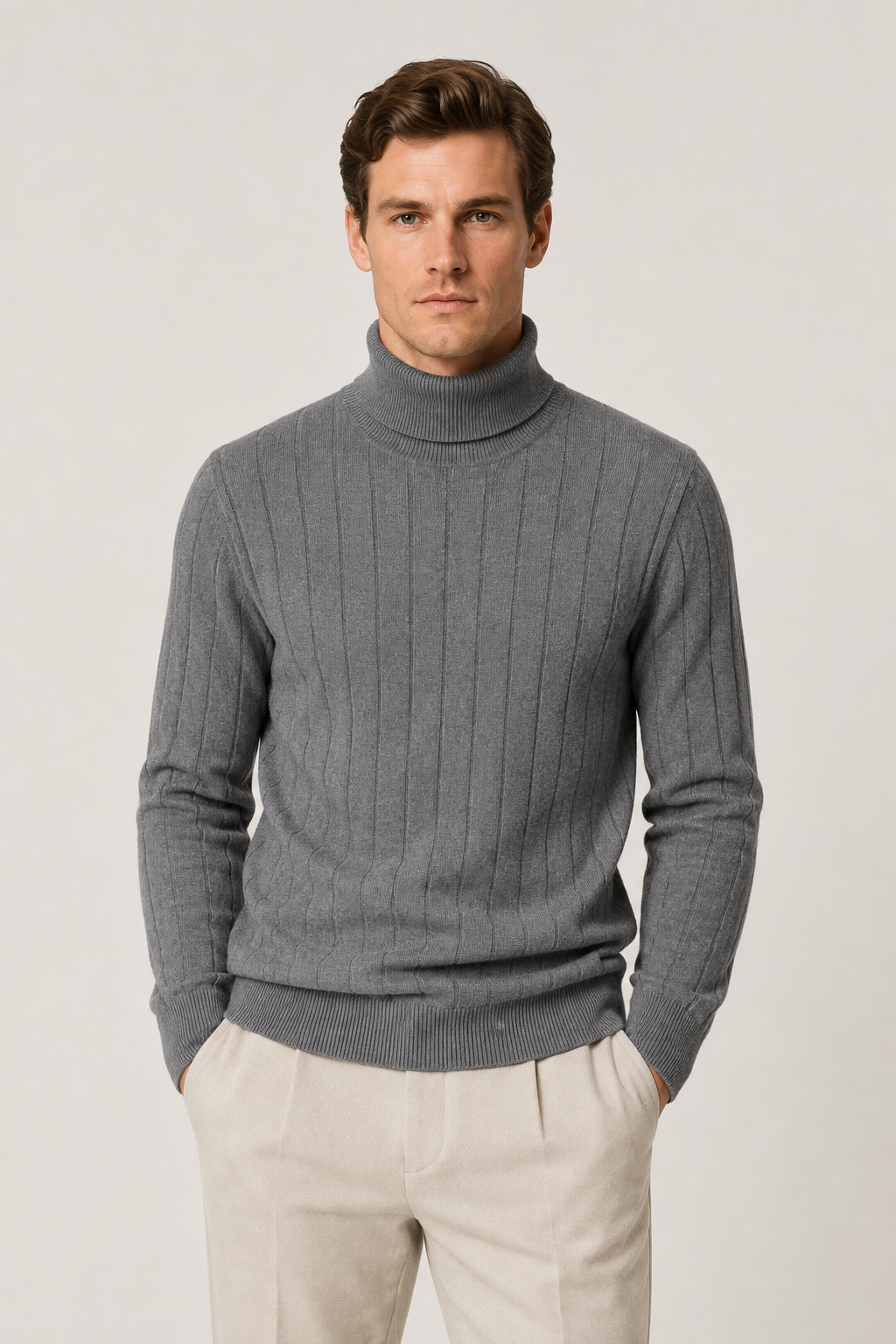 Tailored Turtleneck Grey