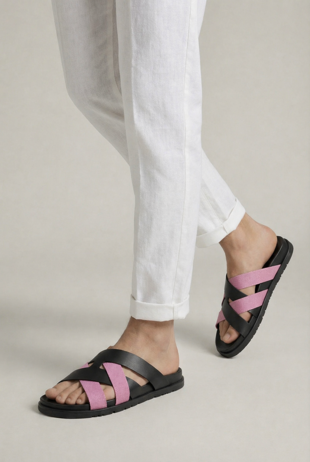 Alviro Sandal Nº1 Black/Pink