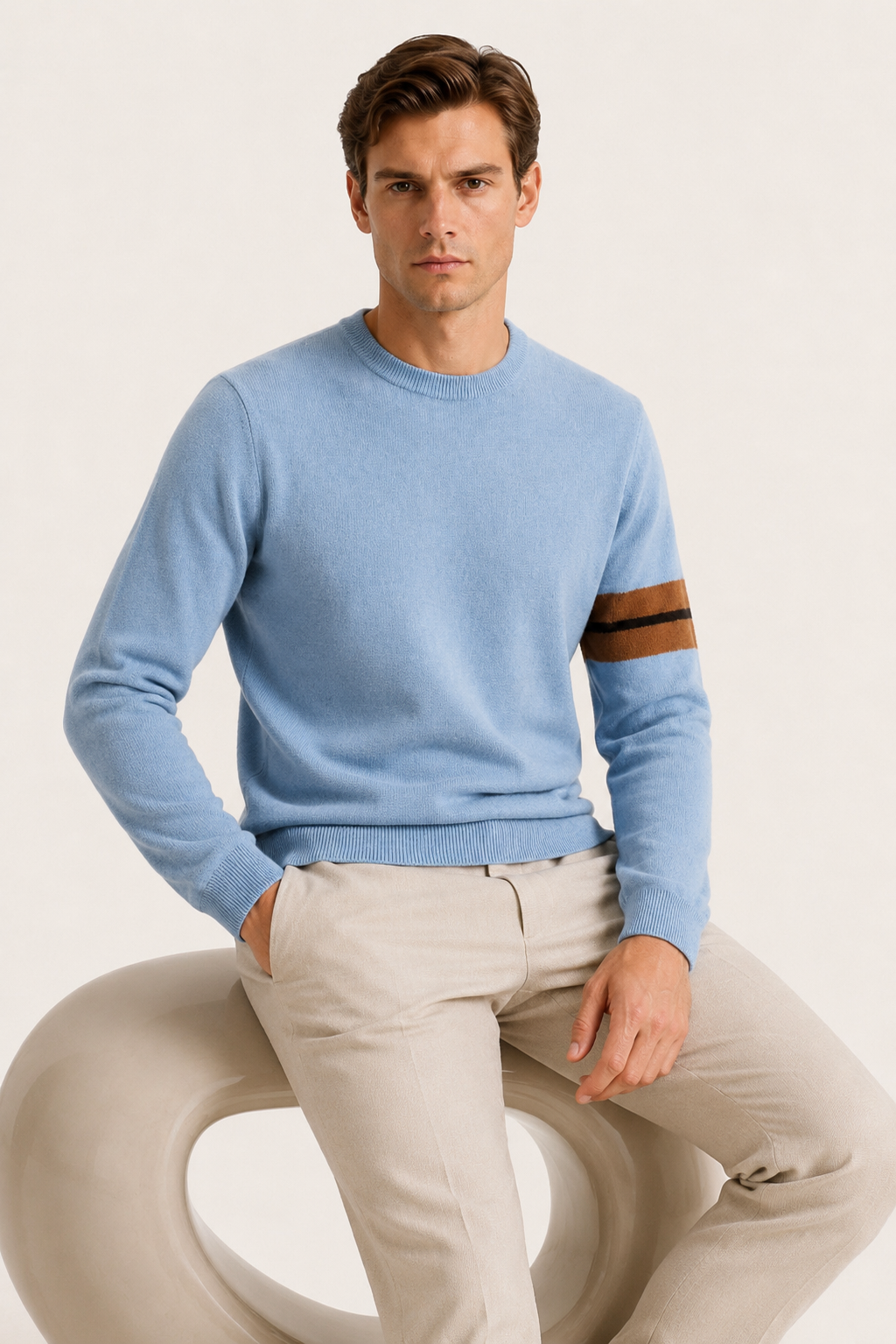 Sereno Cashmere Crewneck Sky Blue