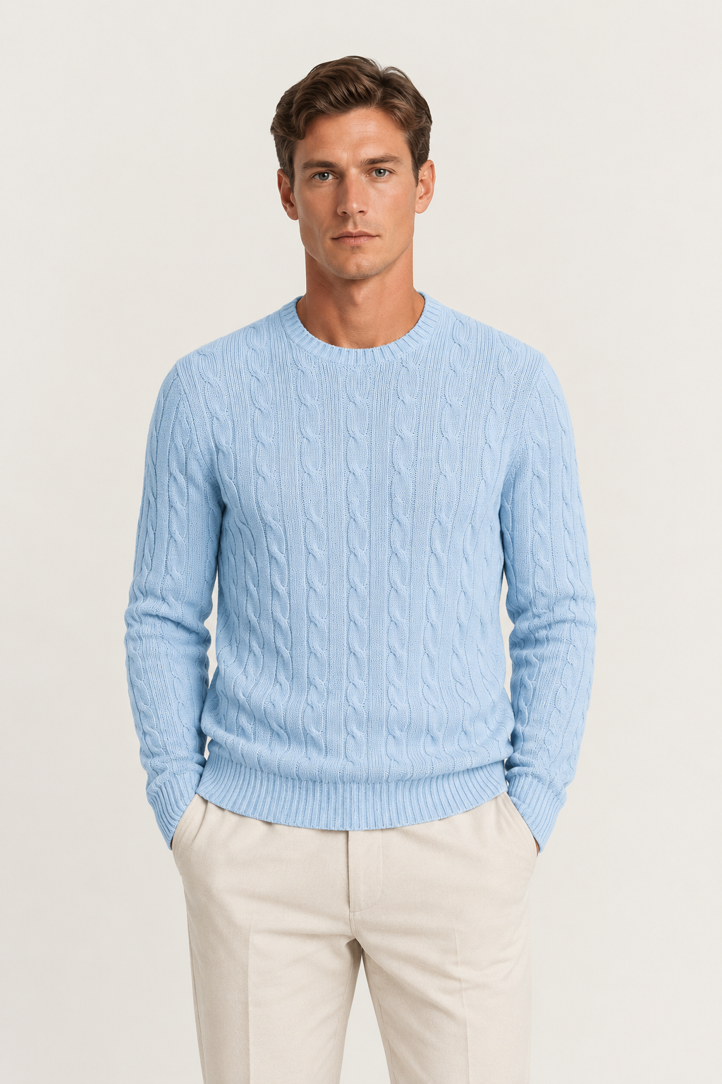 Artisan Cable Knit Sky Blue