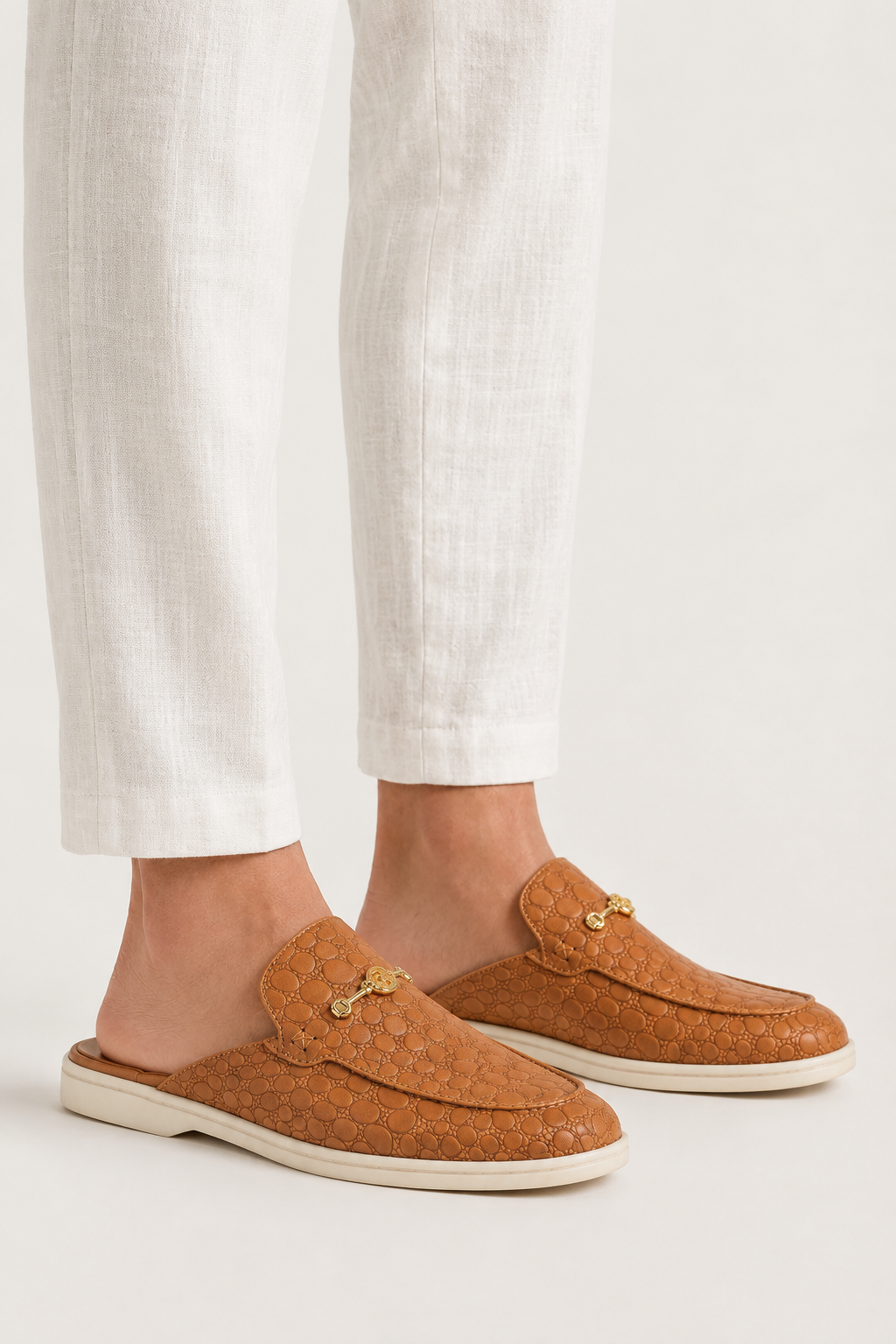 Croco Mule Terracotta