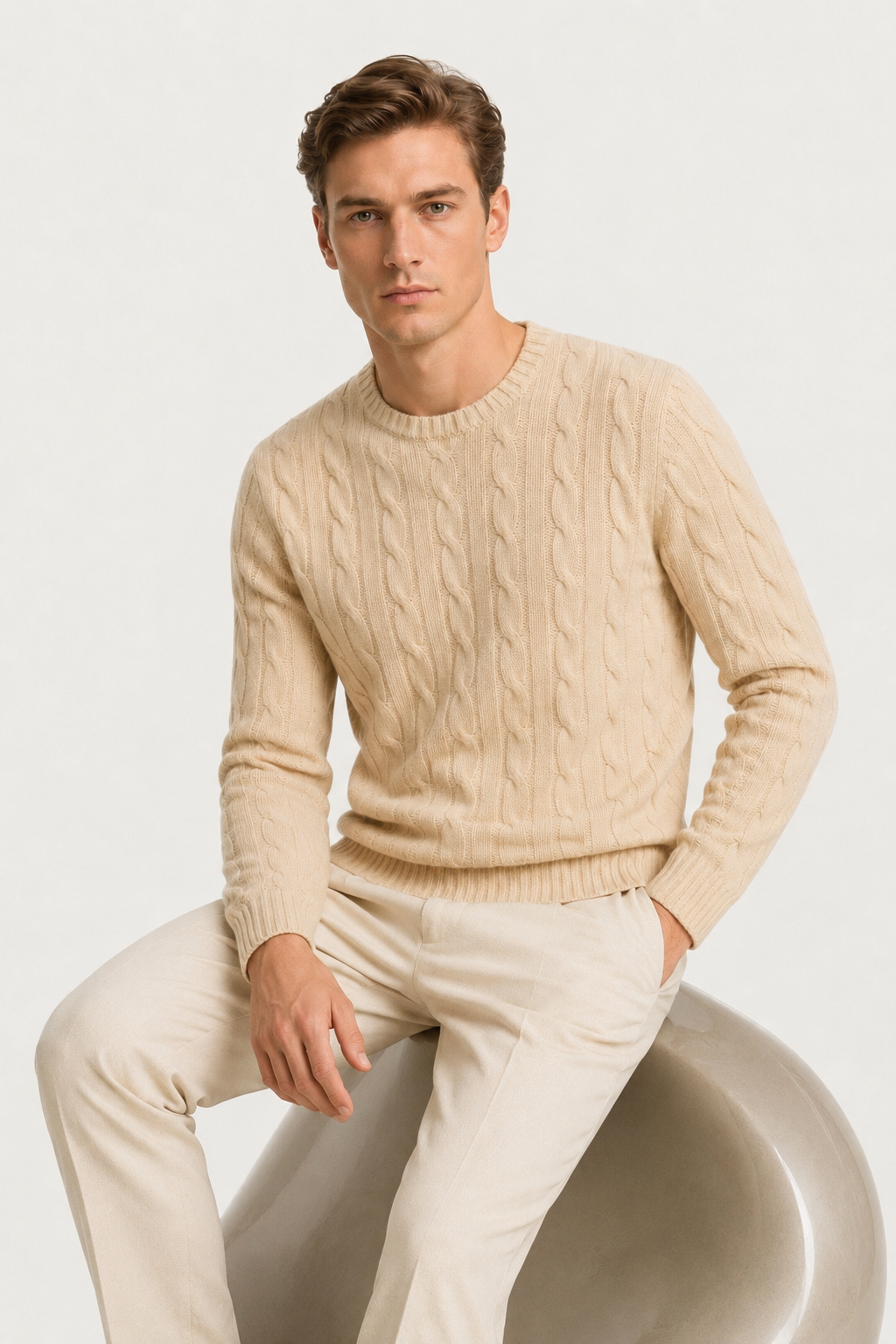 Artisan Cable Knit Beige