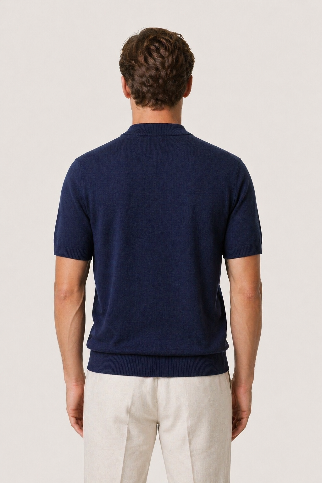 Azure Knit Tee Navy