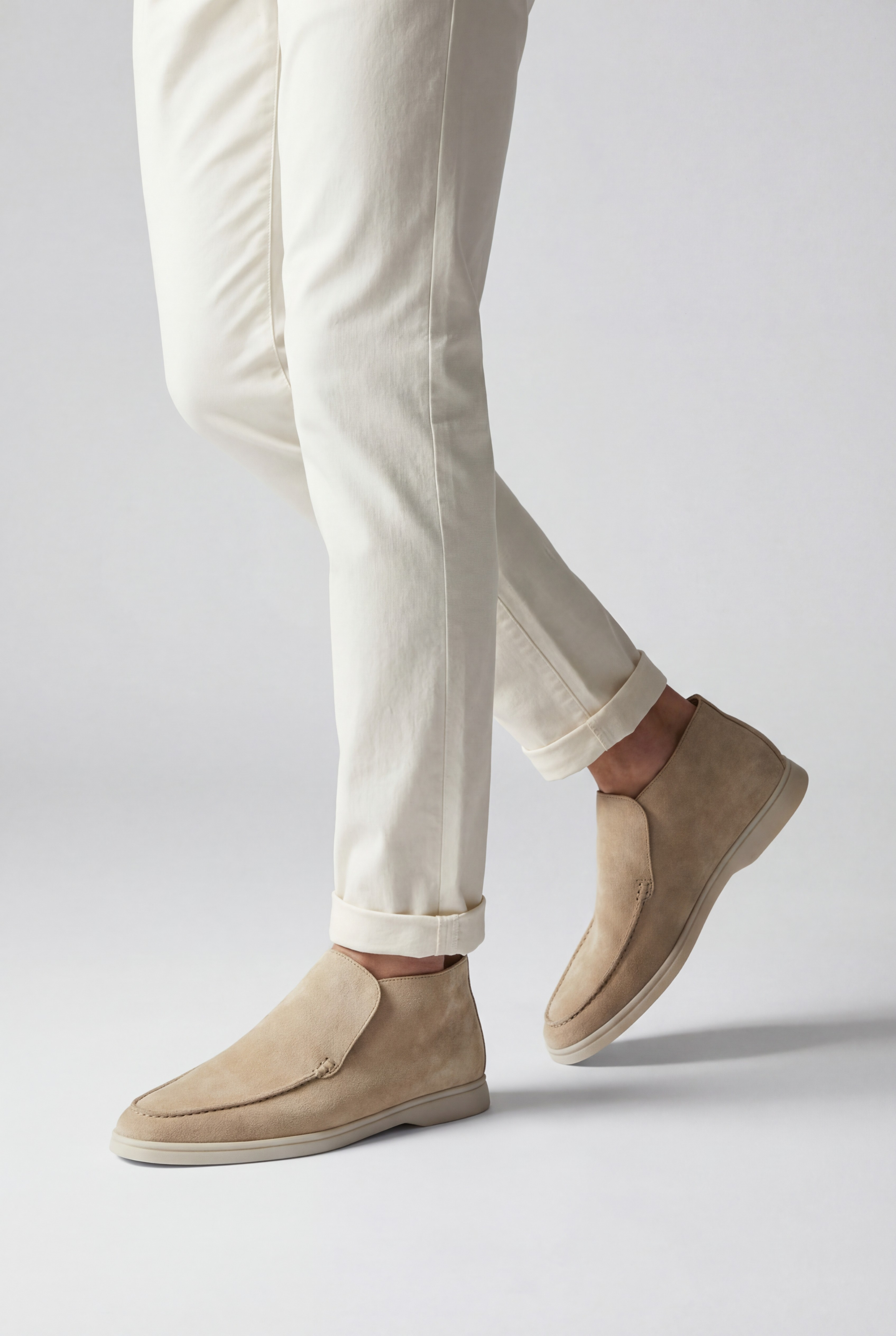 Cortina Suede Loafer Light Beige
