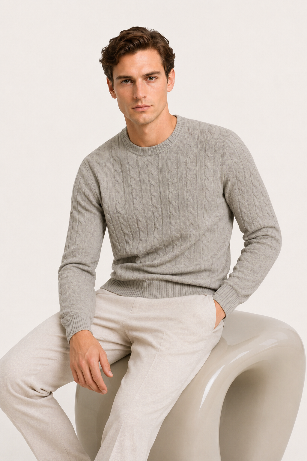 Artisan Cable Knit Gray
