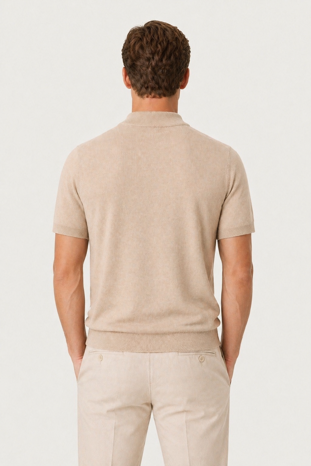 Azure Knit Tee Beige