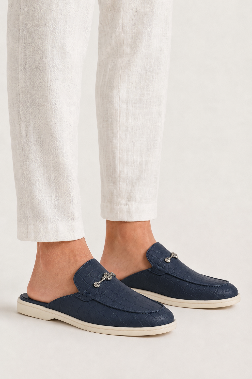 Croco Mule Navy