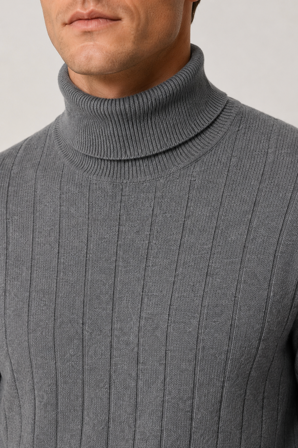 Tailored Turtleneck Grey