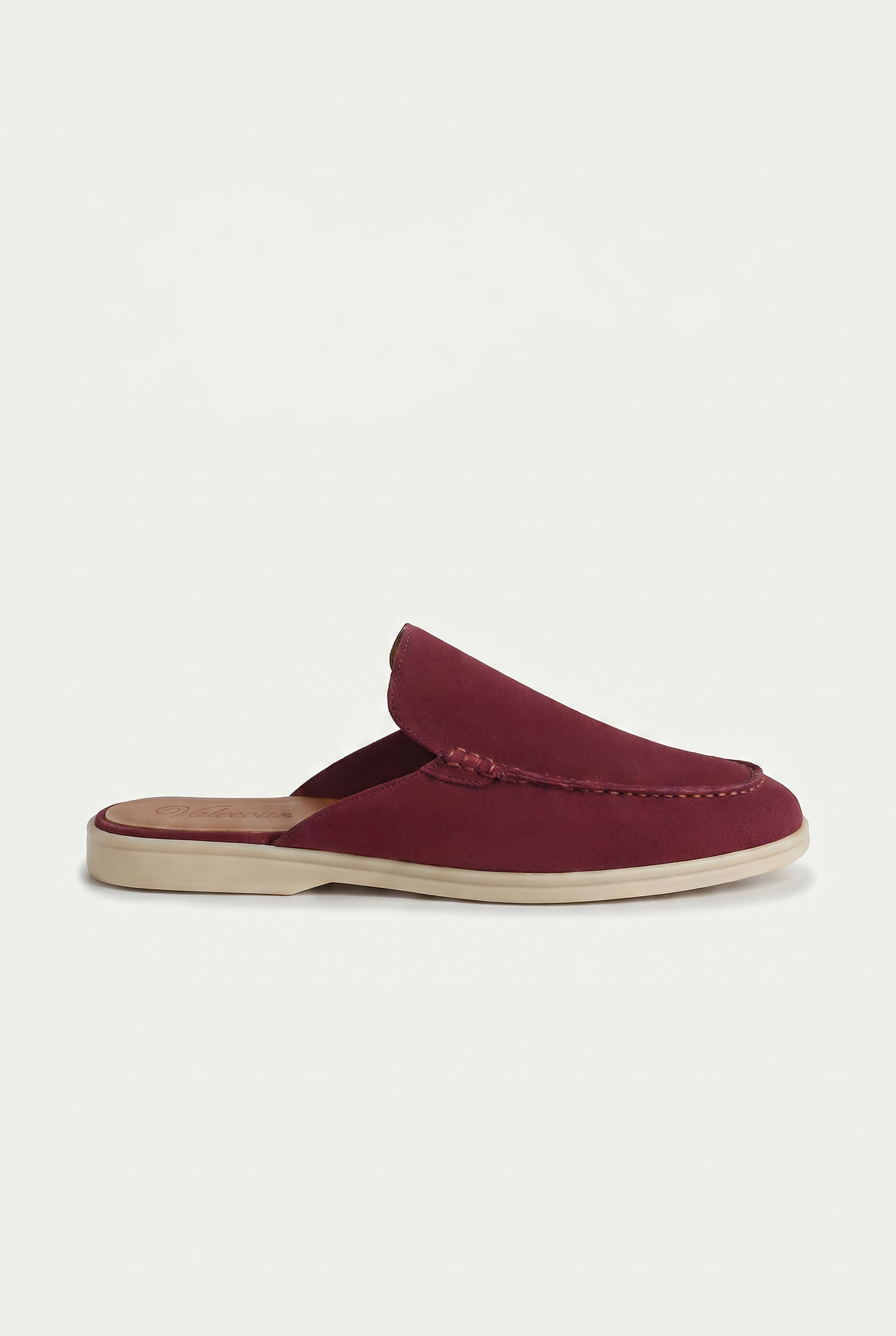 Ancestral Suede Mule Burgundy