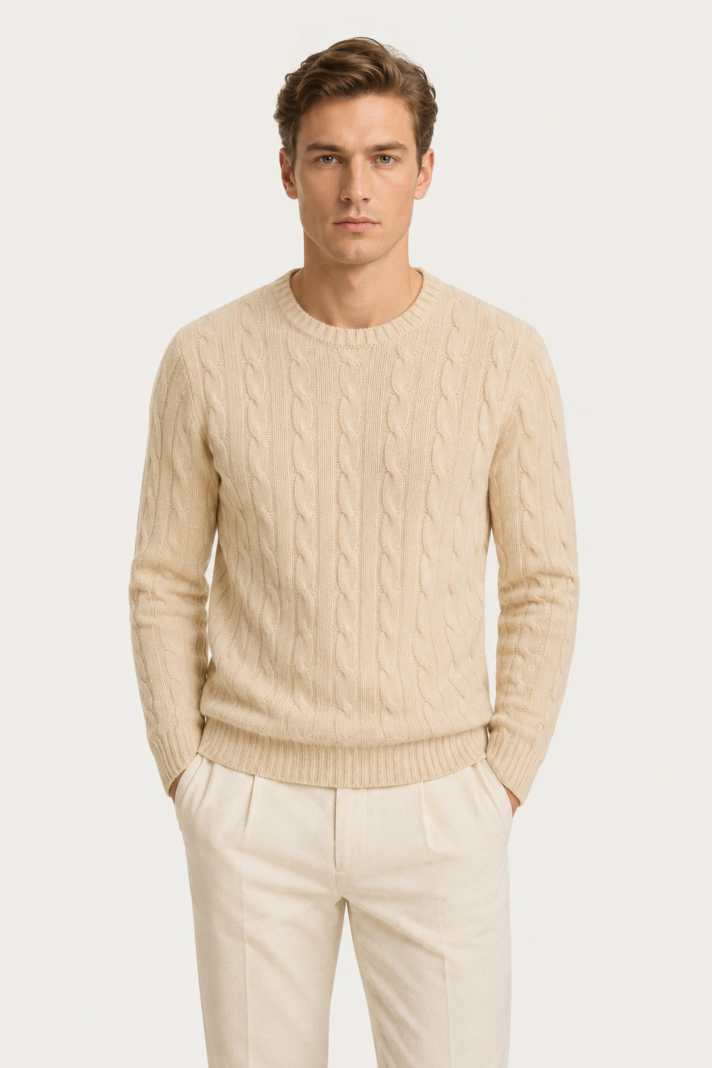 Artisan Cable Knit Beige