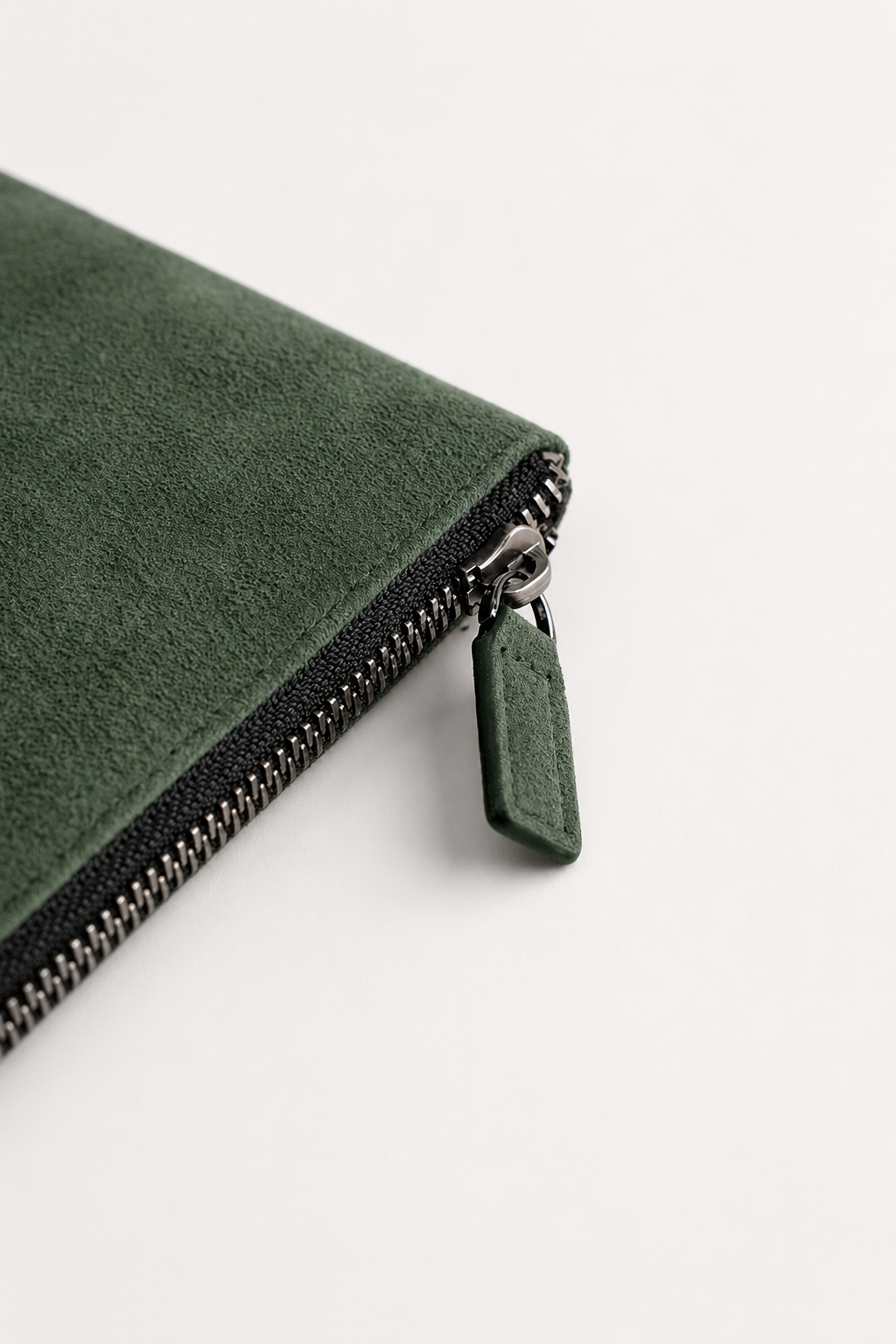 Alcantara Clutch Bag Midnight Green