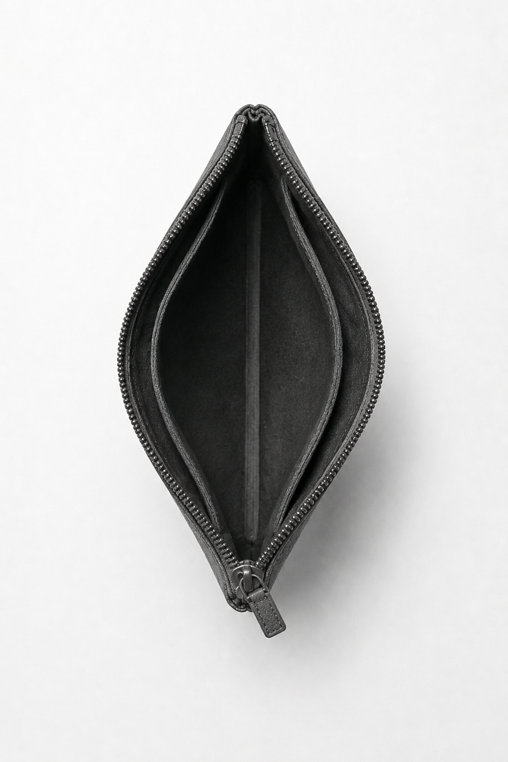 Alcantara Clutch Bag Dark Gray