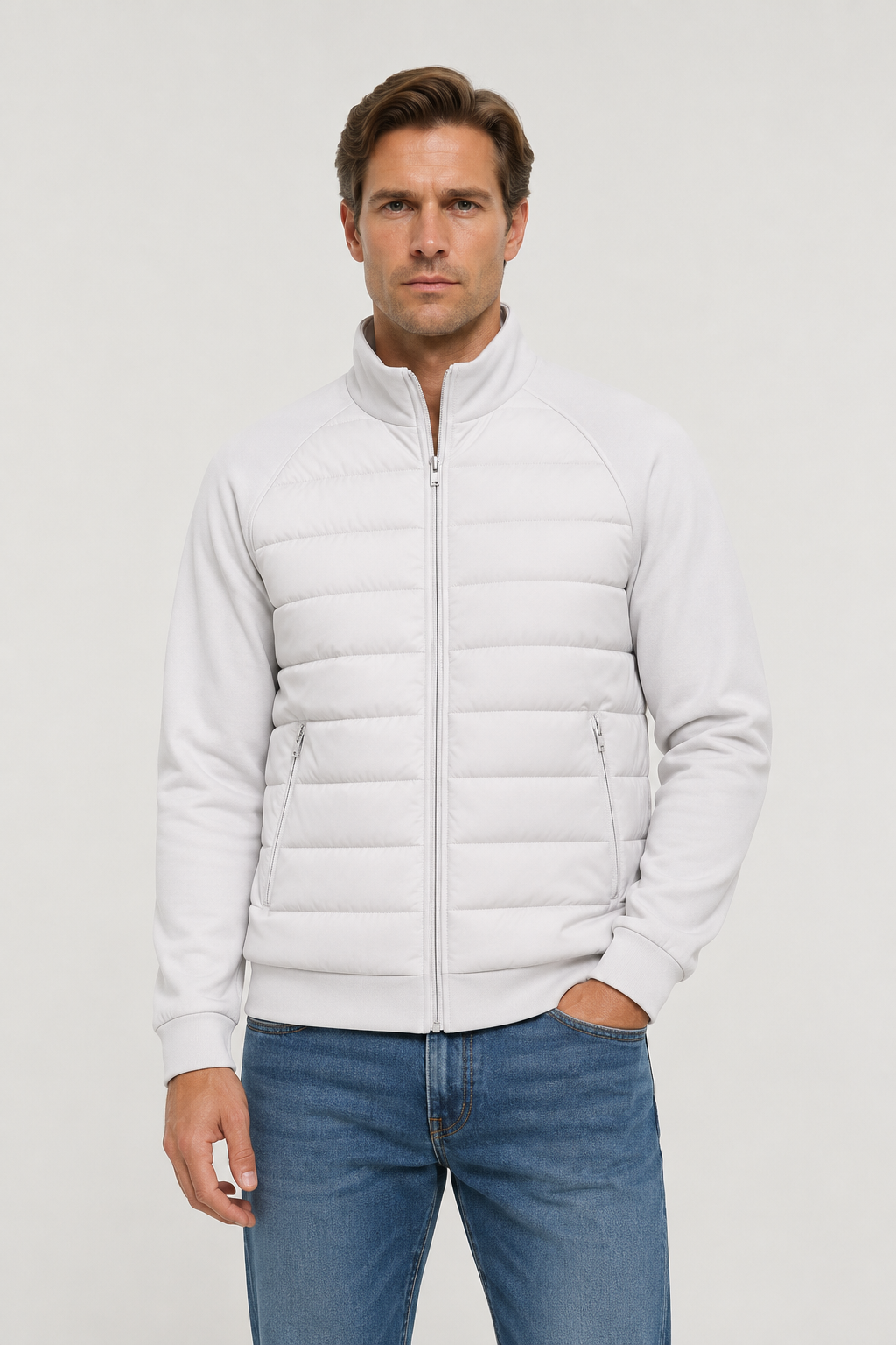Essential Hybrid Jacket White